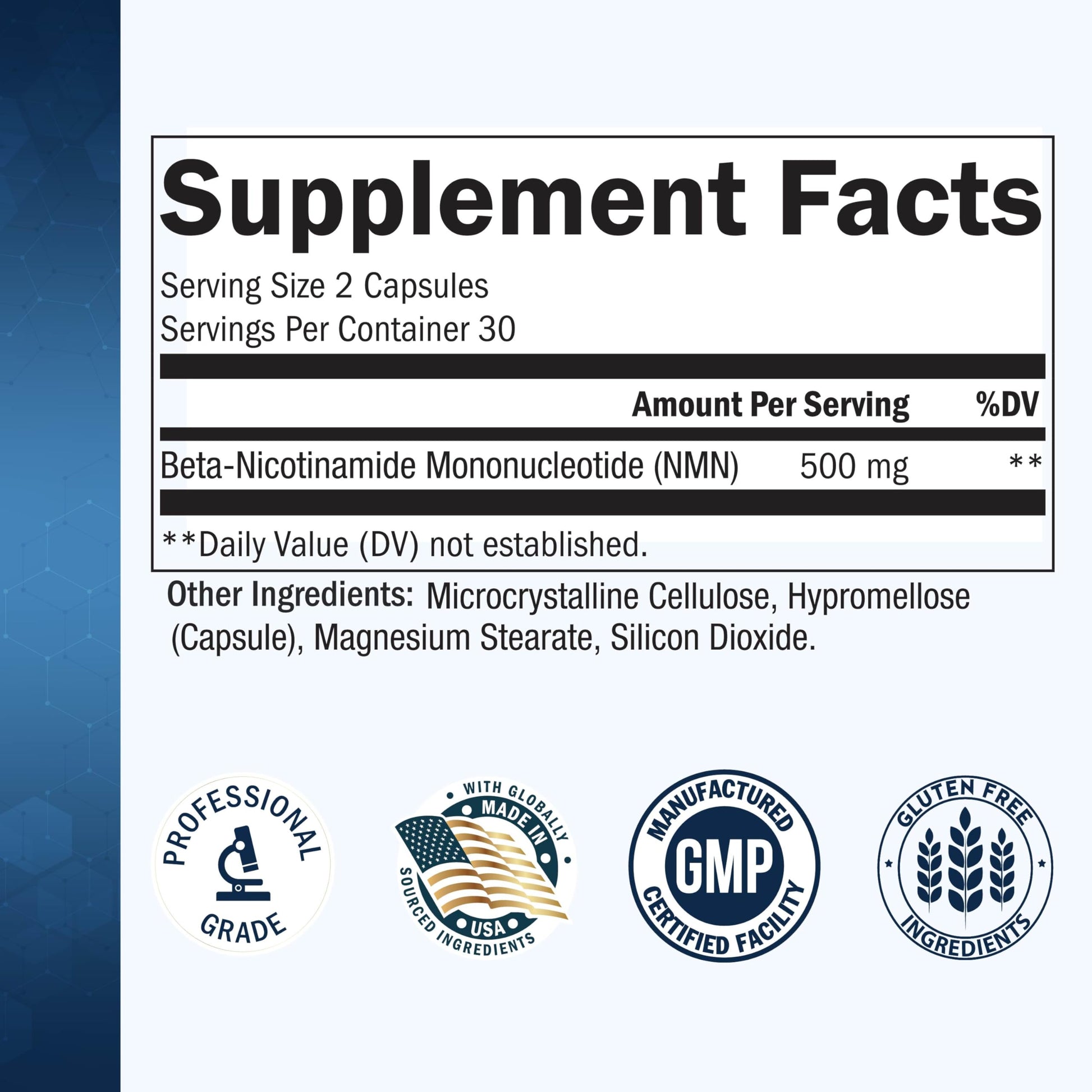 BioSchwartz NMN Supplement - 500mg Nicotinamide Mononucleotide - 30 Servings, 60 Capsules - Made in The USA with Premium Globally Sourced Ingredients, Third-Party Tested, Gluten-Free NMN Supplement BioSchwartzAu supplements