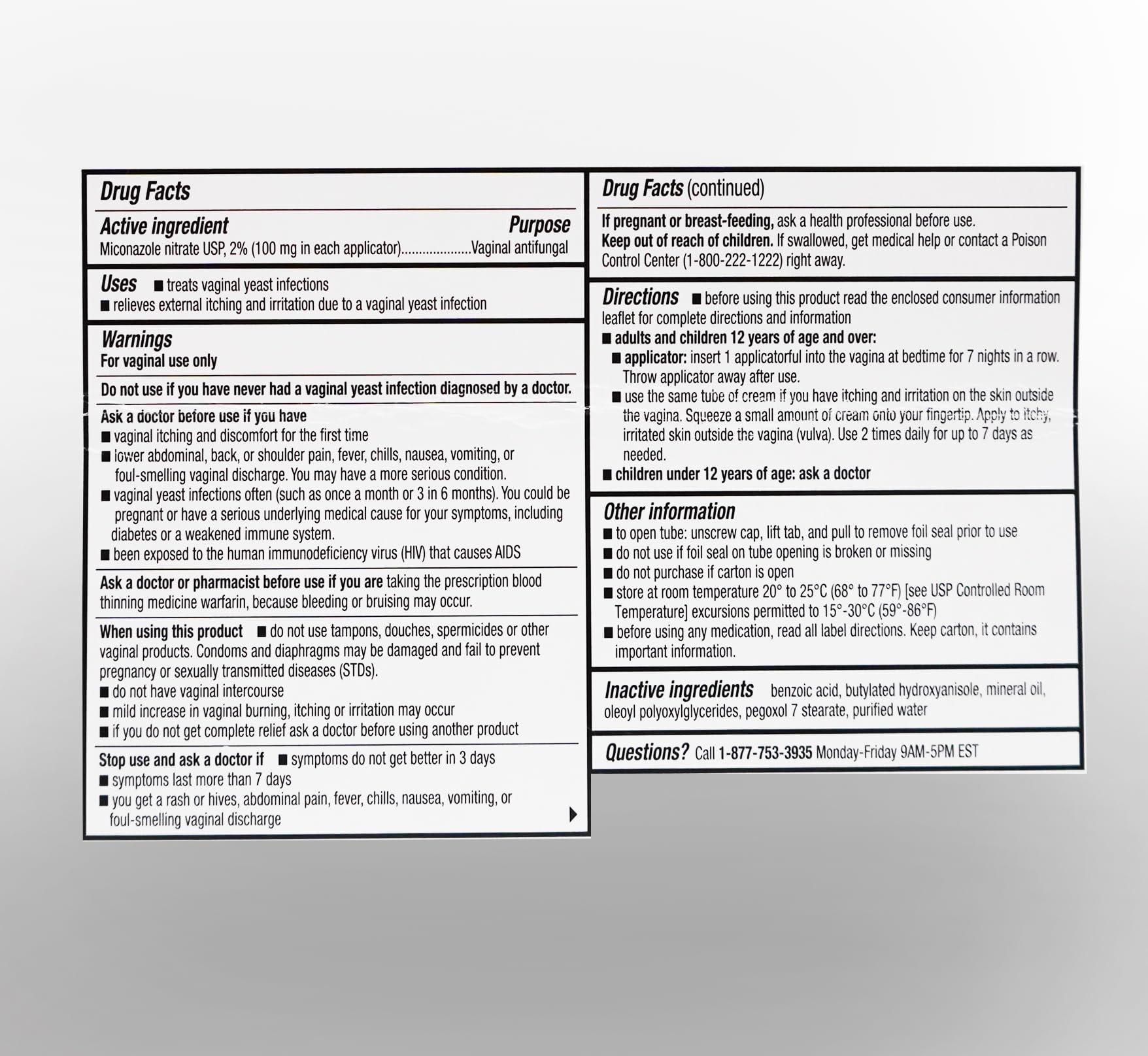 h2 pharma Miconazole 7 - Miconazole Nitrate Vaginal Cream, USP 2%, 1.59 oz Tube h2 pharmaAu supplements