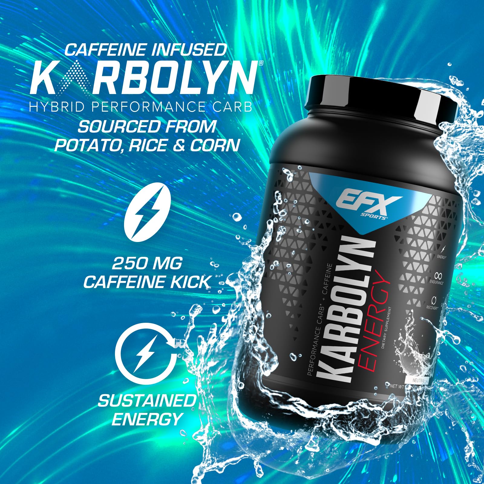 EFX Sports Karbolyn Energy | Performance Carbohydrate Powder + Caffeine | Carb Load EFX SportsAu supplements