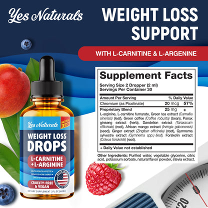 YES NATURALS! Weight Loss Drops - Natural Metabolism Booster & Appetite YES NATURALS!US supplements