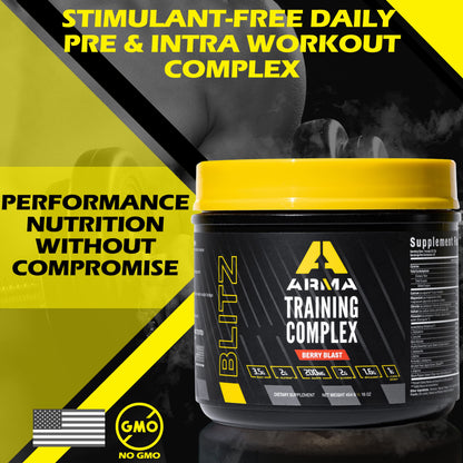 ARMA Blitz Non Stimulant Pre/Intra Powder – Natural Berry Pre-Workout Drink Mix ARMAUS supplements
