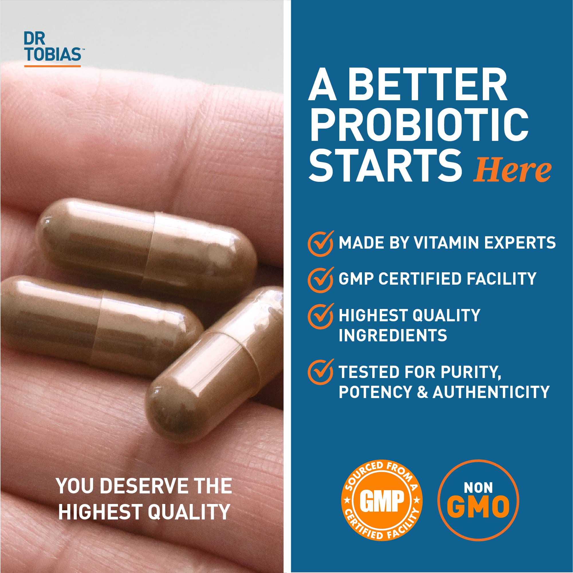 Dr. Tobias Probiotics 30 Billion, 10 Strains, 30 Billion CFU's, Targeted Release Probiotics Dr. TobiasUS supplements