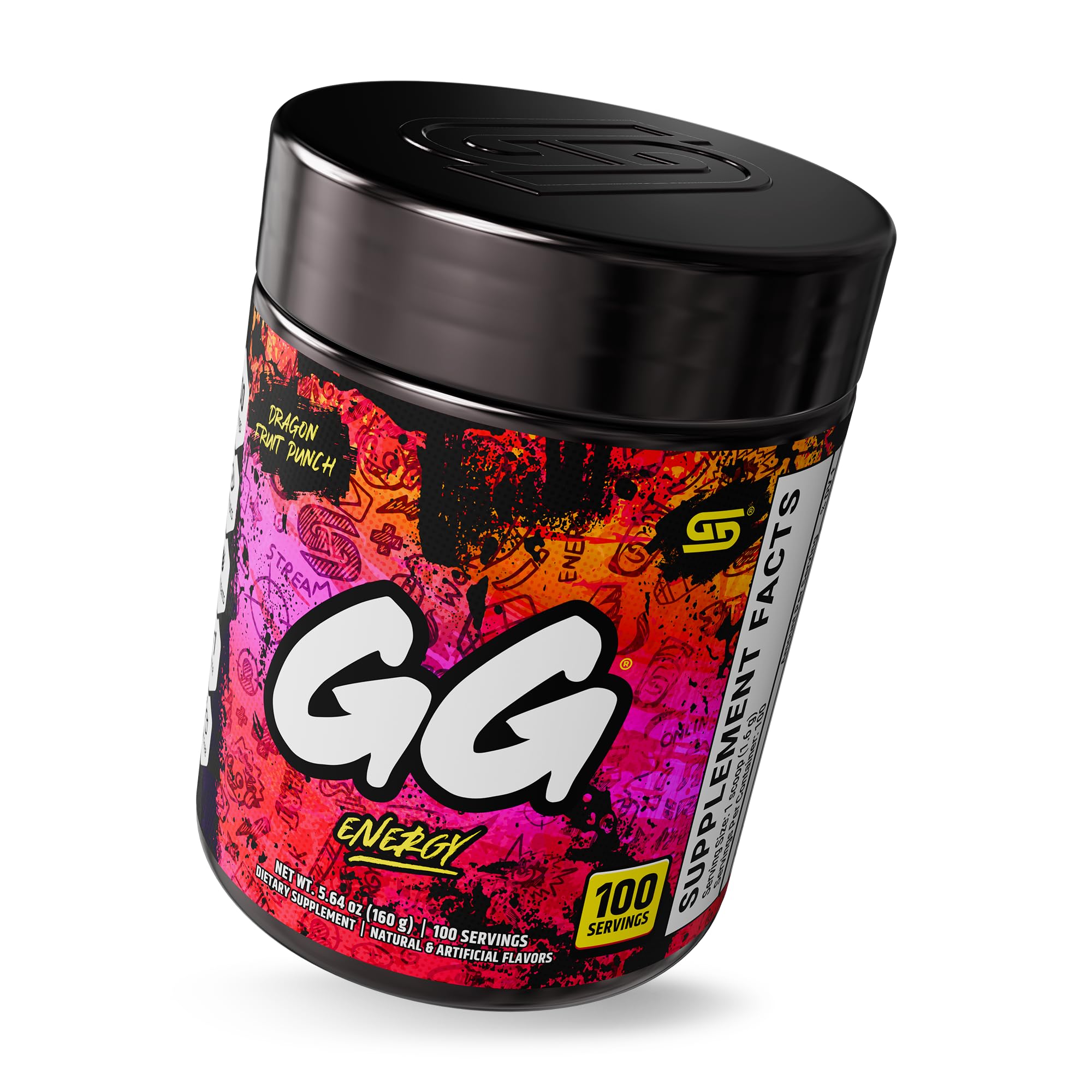 Gamer Supps GG Energy - Dragonfruit Punch (100 Servings) - Keto Friendly Gaming Energy and Nootropic Blend, Sugar Free + Organic Caffeine + Vitamins, Powder Drink Gamer SuppsAu supplements
