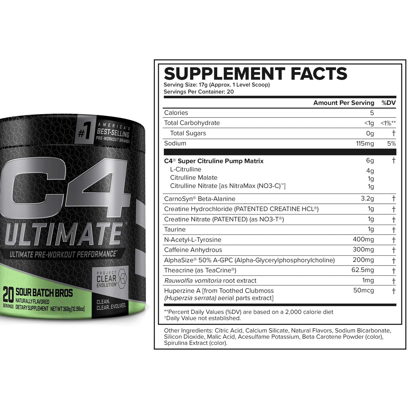 Cellucor C4 Ultimate Pre Workout Powder Sour Batch Bros - Sugar Free Preworkout Energy CellucorUS supplements
