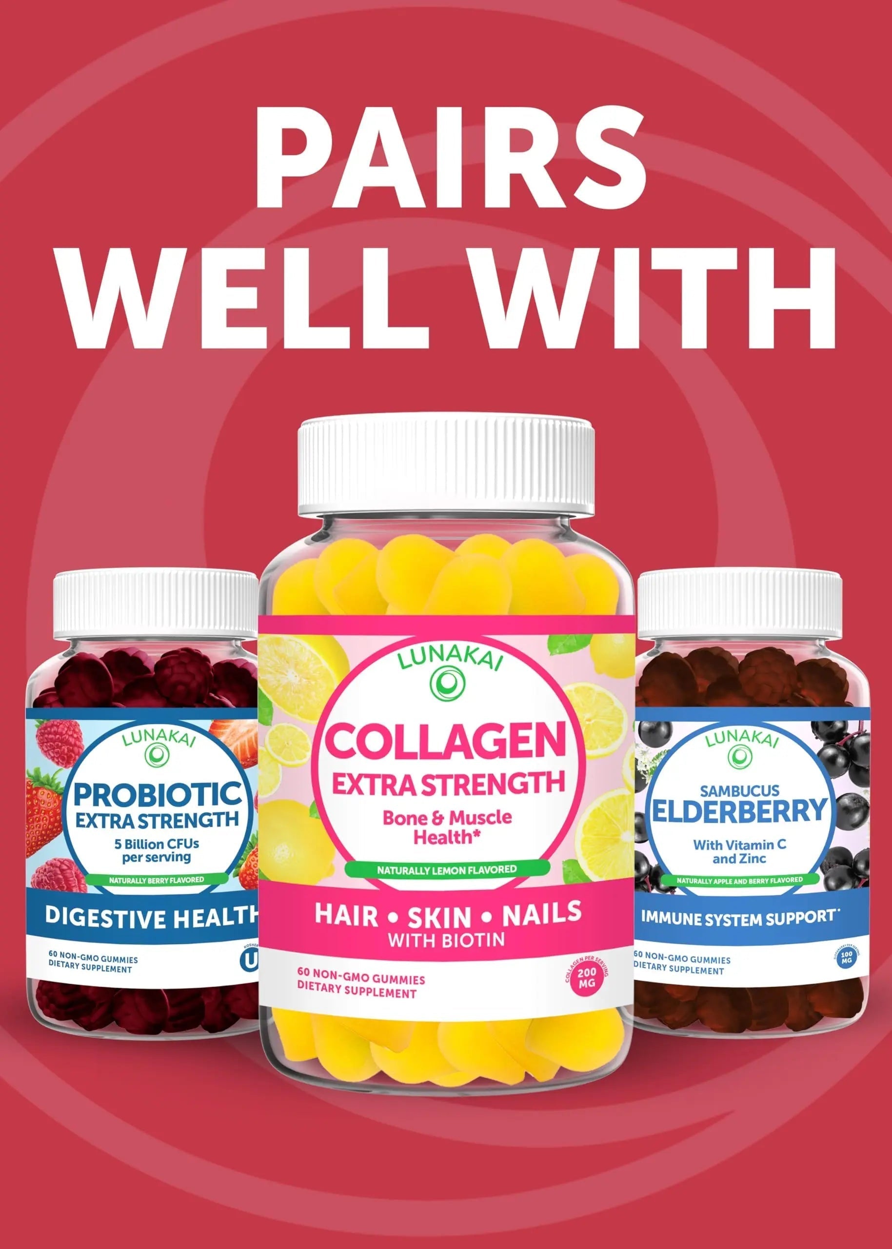Lunakai USA Made Womens Multivitamin Gummies - Delicious Daily Dose with 16 Multi Vitamins for Women LunakaiAu supplements