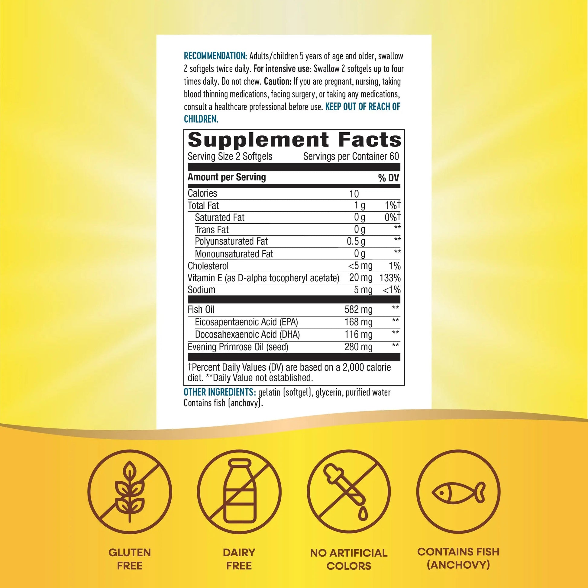 Nature's Way EFA Blend for Kids with vitamin E, Supports Eye and Brain Function*, 120 Softgels Nature's WayAu supplements