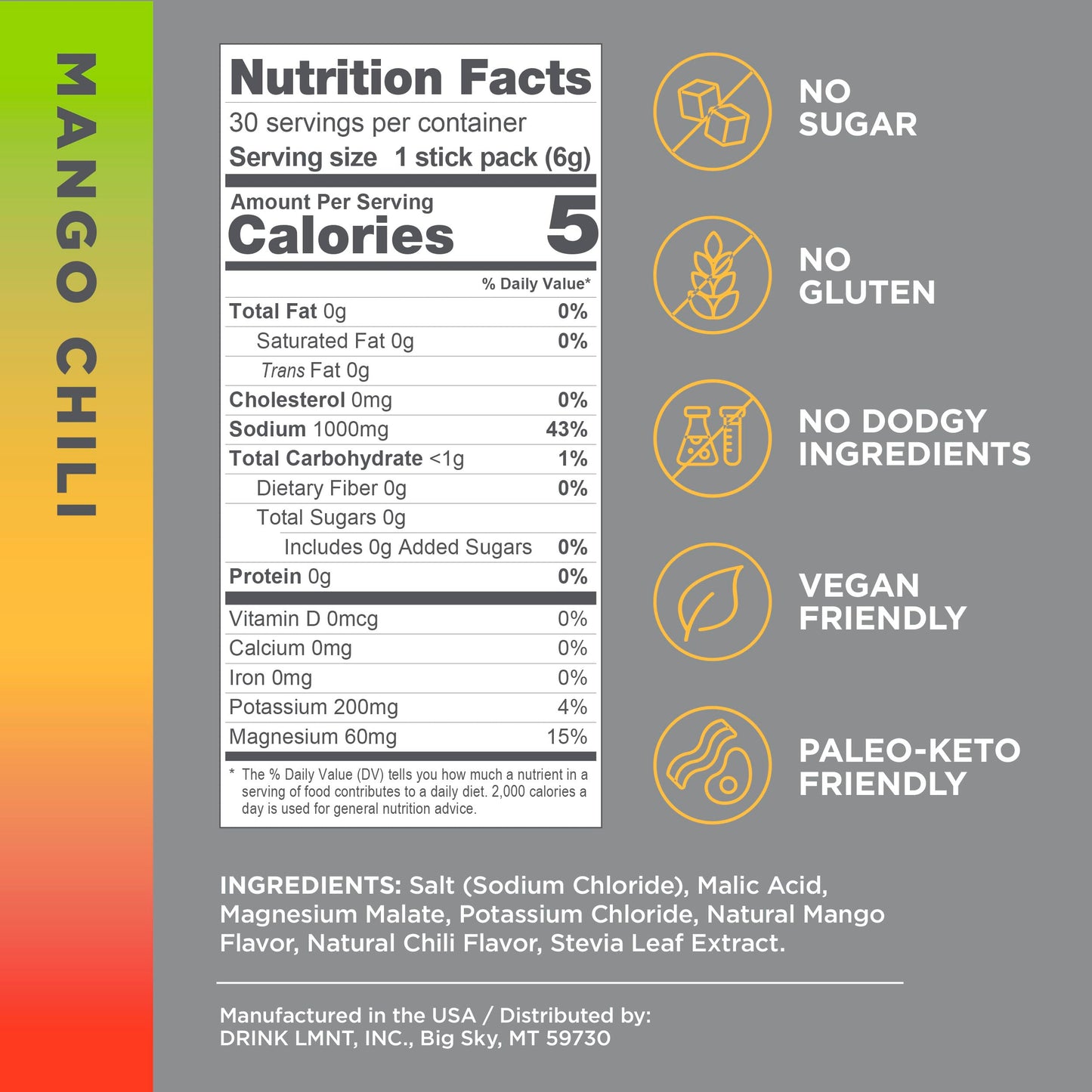 LMNT Keto Electrolyte Powder Packets | Paleo Hydration Powder | No Sugar, No Artificial LMNT ELEMENTAL LABSUS supplements