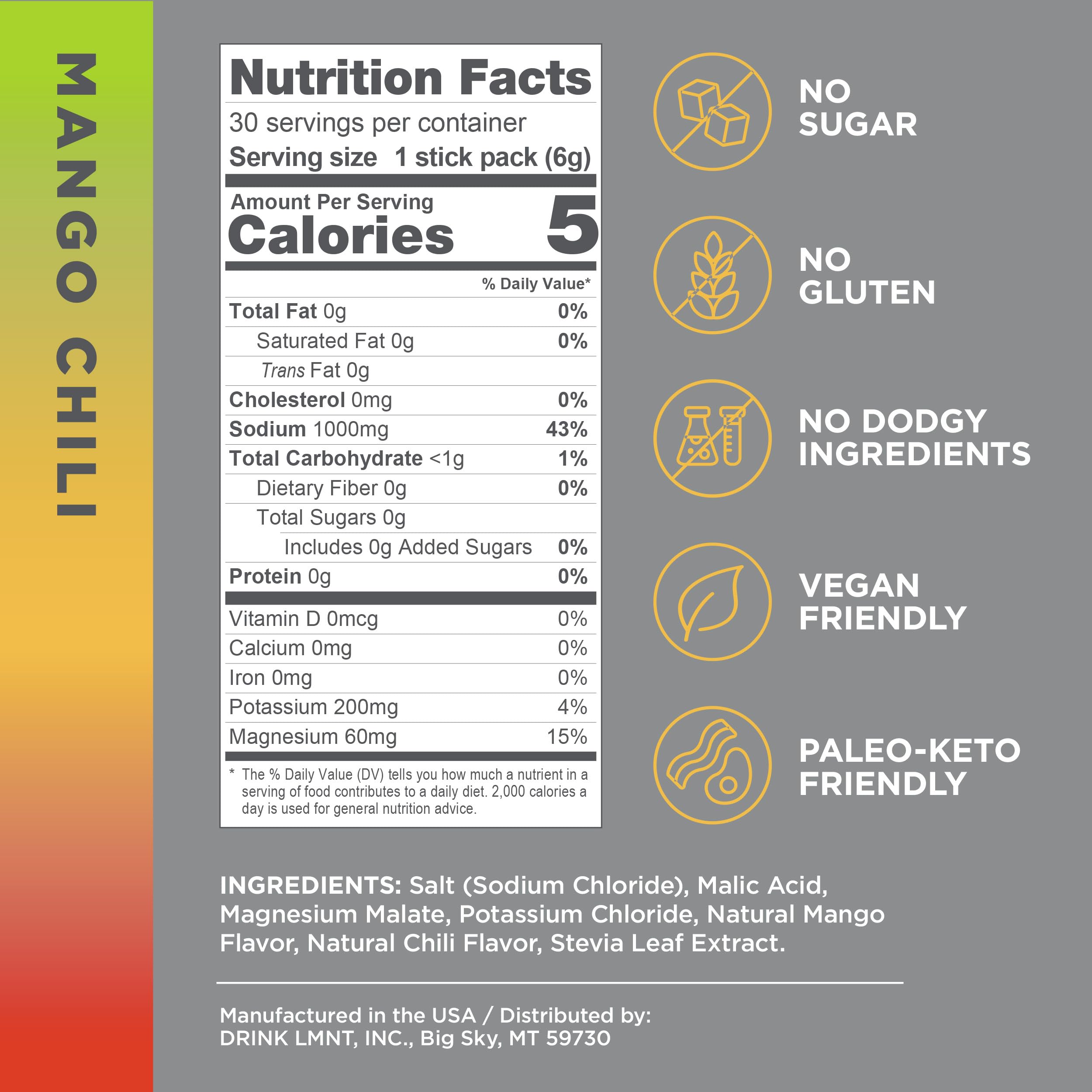 LMNT Keto Electrolyte Powder Packets | Paleo Hydration Powder | No Sugar, No Artificial LMNT ELEMENTAL LABSUS supplements