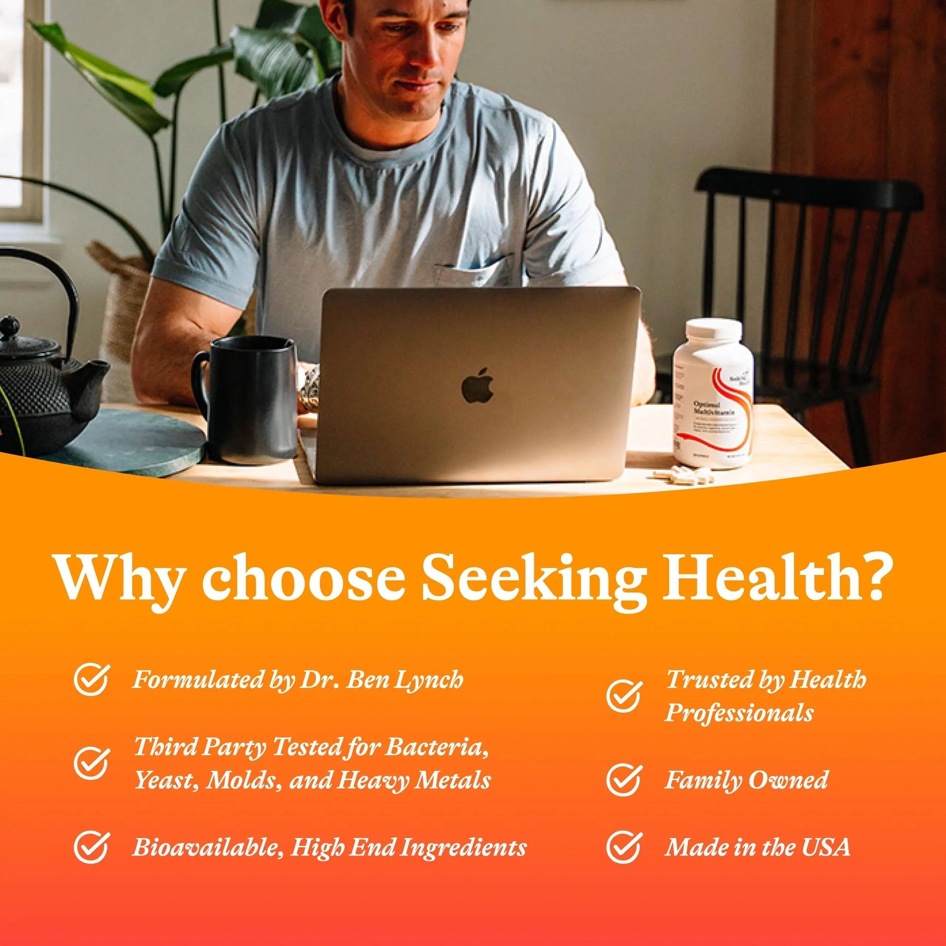 Seeking Health Optimal Multivitamin, Active B Vitamins and L-5-MTHF, Riboflavin, B6, Bioavailable Folate and B12, CoQ10 Seeking HealthAu supplements