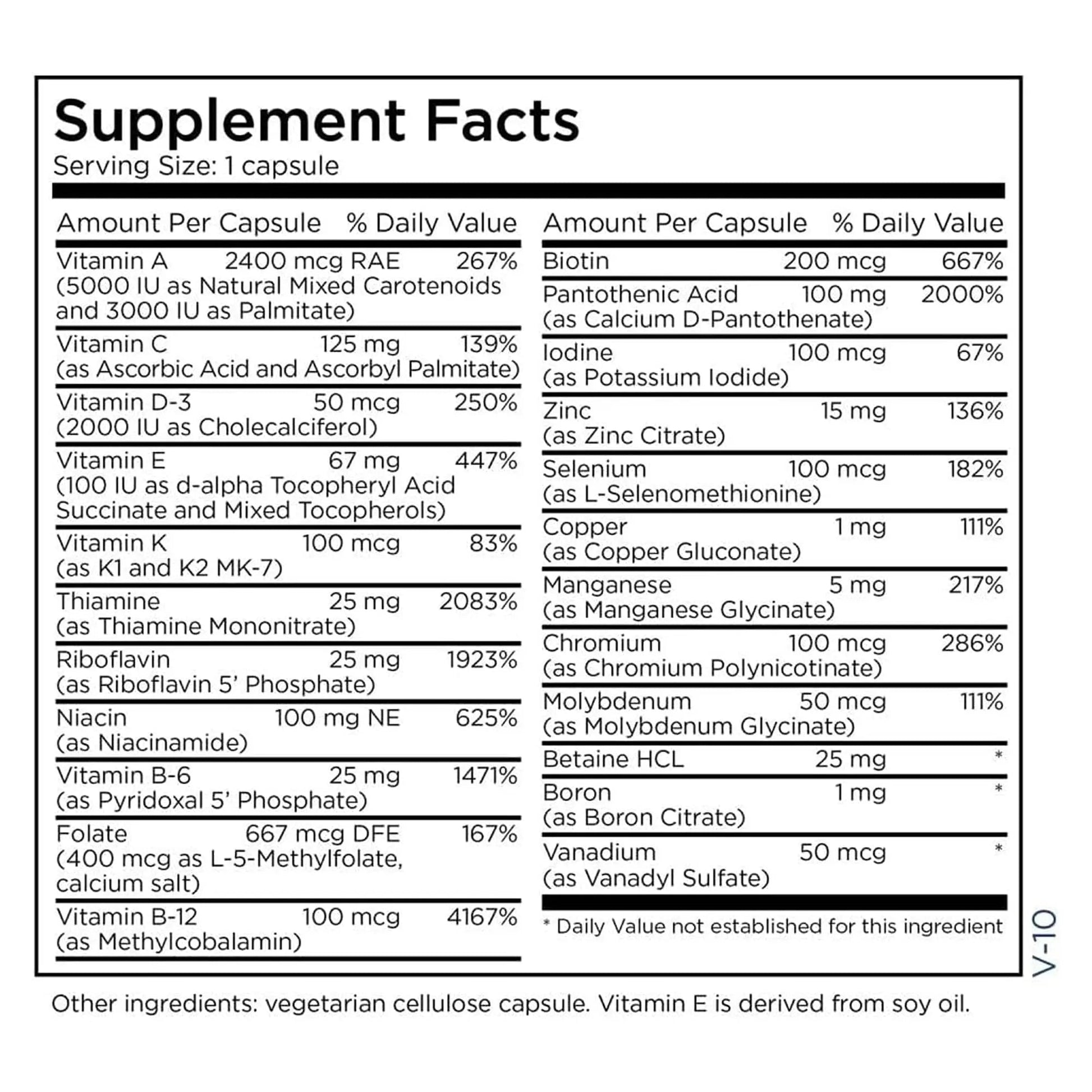 Metabolic Maintenance The Big One Plus Multivitamin without Iron - Iron Free Multivitamin for Women & Men with Vitamin A, C, Minerals Metabolic MaintenanceAu supplements