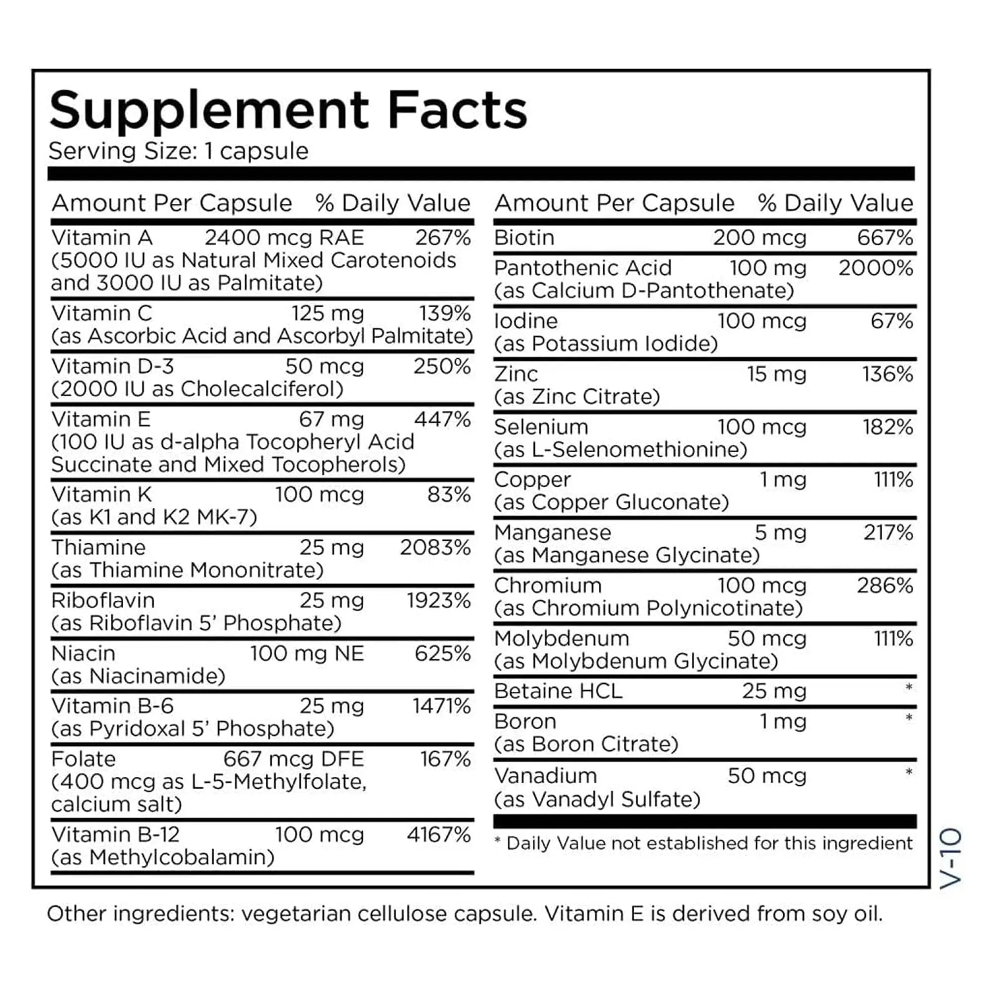 Metabolic Maintenance The Big One Plus Multivitamin without Iron - Iron Free Multivitamin for Women & Men with Vitamin A, C, Minerals Metabolic MaintenanceAu supplements