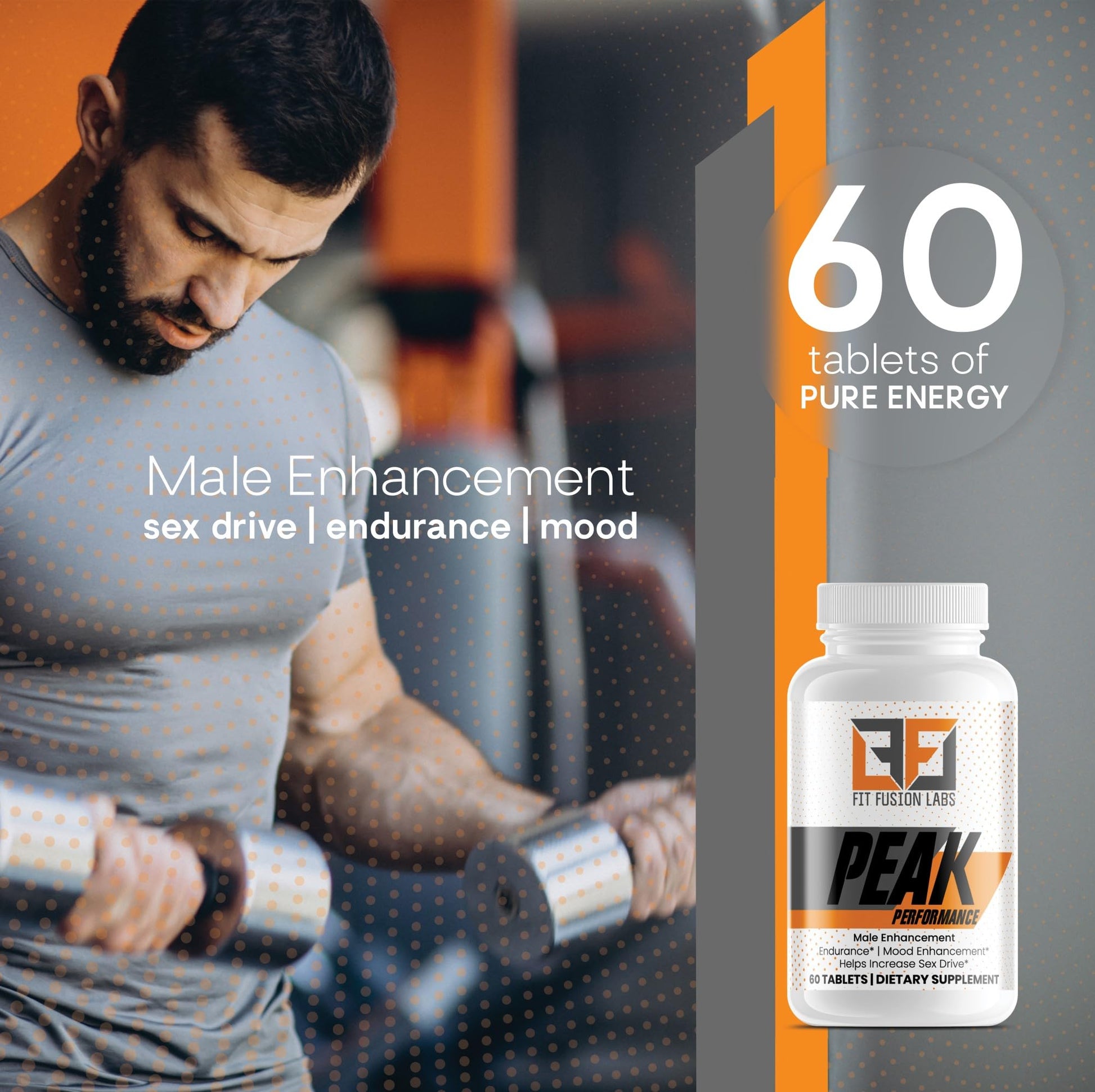 Fit Fusion Labs Peak Performance Natural Male Enhancement & Energy Booster – Tongkat Ali, Maca, Zinc & Ginseng – Supports Stamina, Strength & Recovery – 60 Tablets Fit Fusion LabsAu supplements