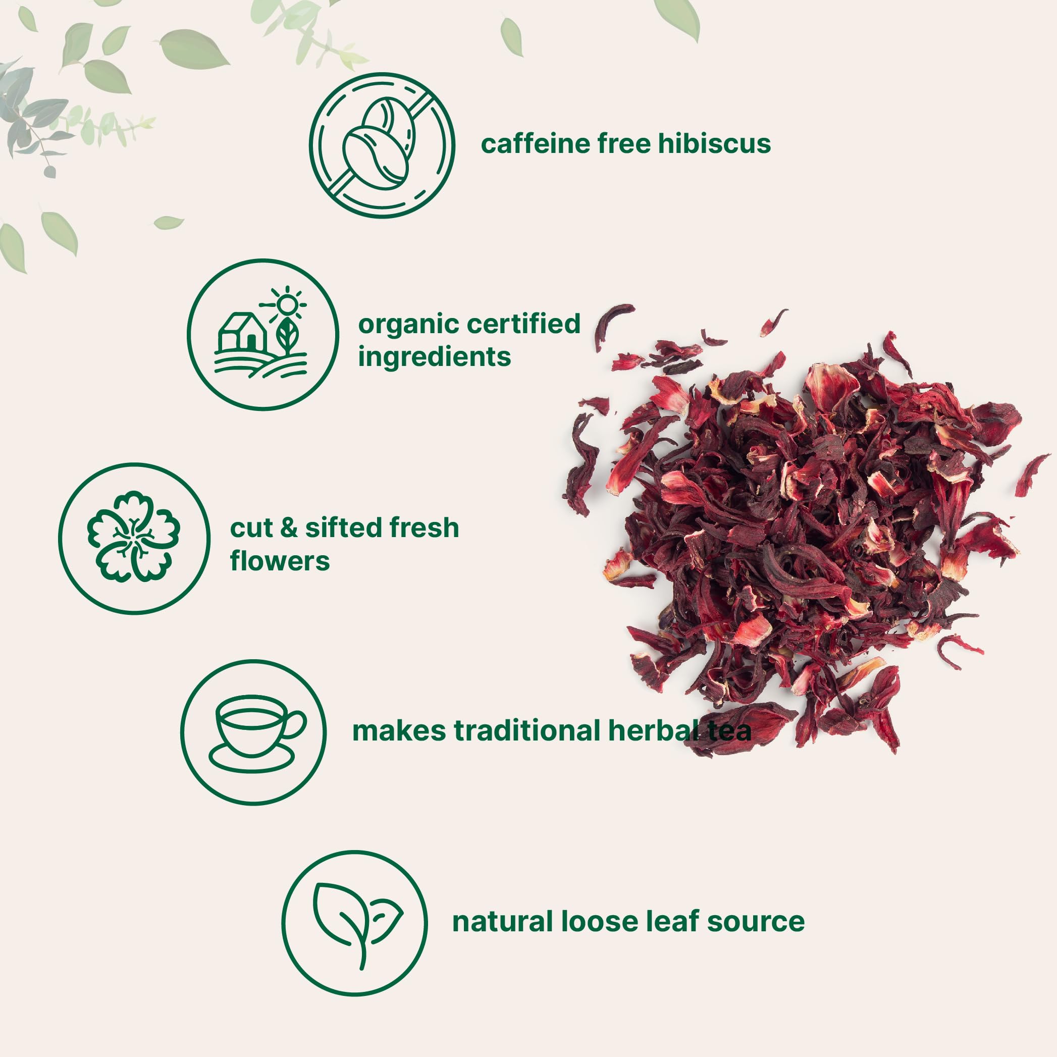 Organic Hibiscus Flowers, 2lbs | Flor de Jamaica, Loose Leaf Flower Source Micro IngredientsUS supplements