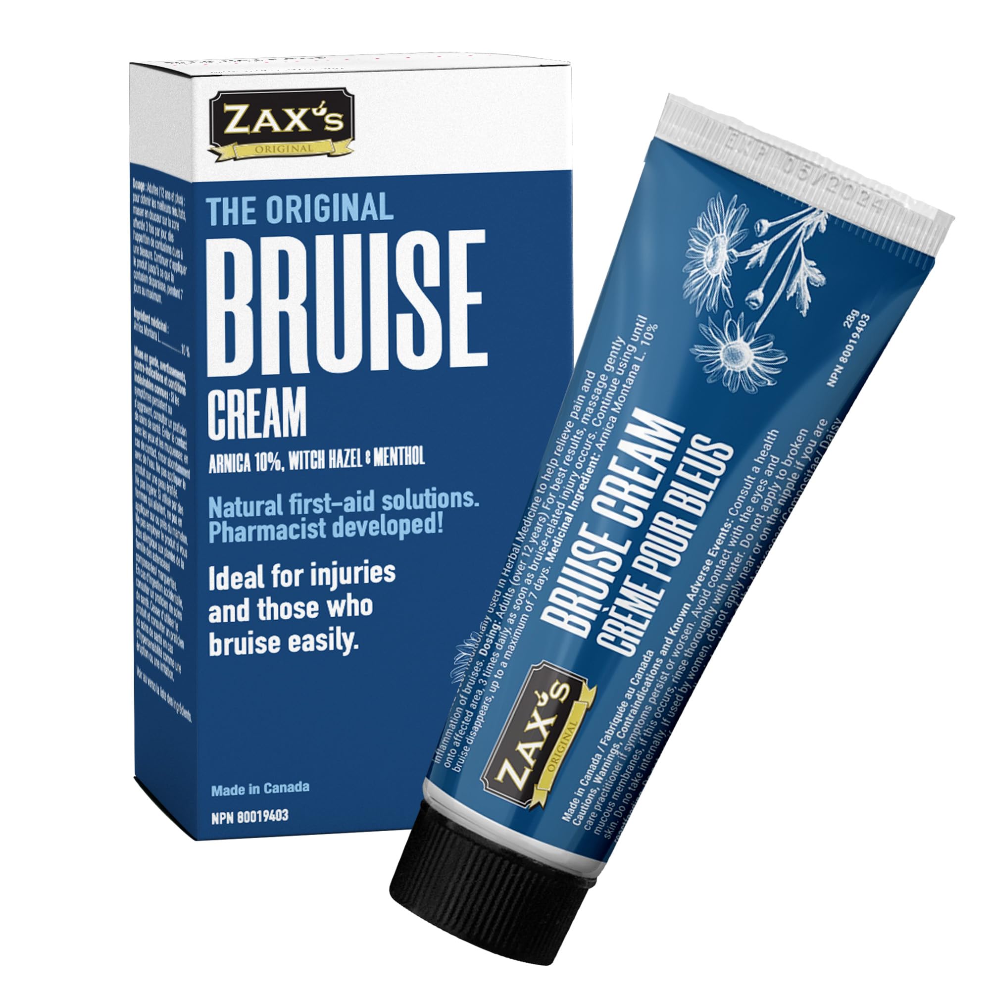 ZAX'S ORIGINAL Bruise Cream - Arnica and Witch Hazel Blend, Gentle on Skin, Plant-Based Ingredients for Skin Care - 28g ZAX'S ORIGINALAu supplements