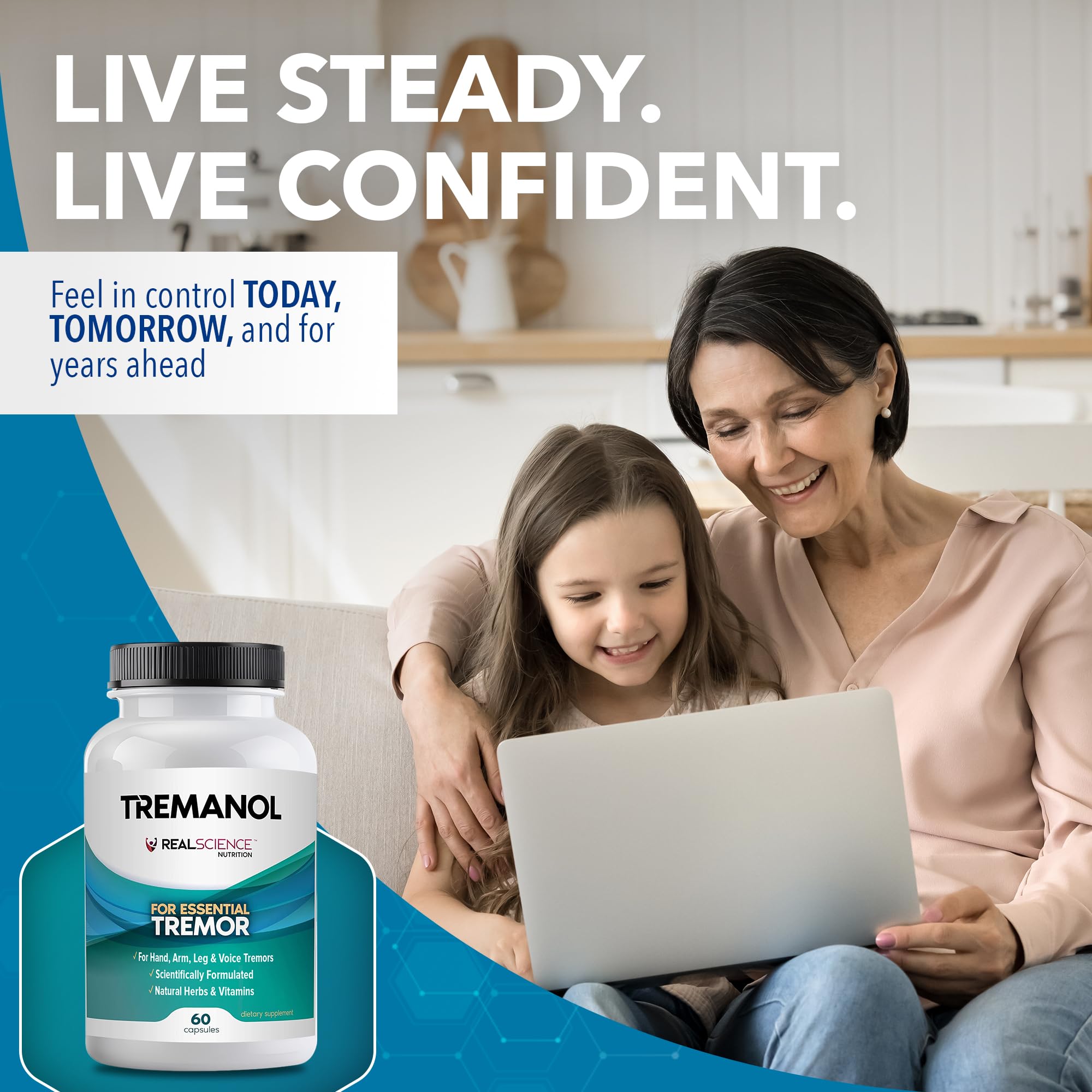 Tremanol Natural Aid Herbal Supplement – Includes Vitamin B2 & B12, Passionflower & Skullcap – 60 Caps (Pack of 3) – Made in USA TremanolAu supplements