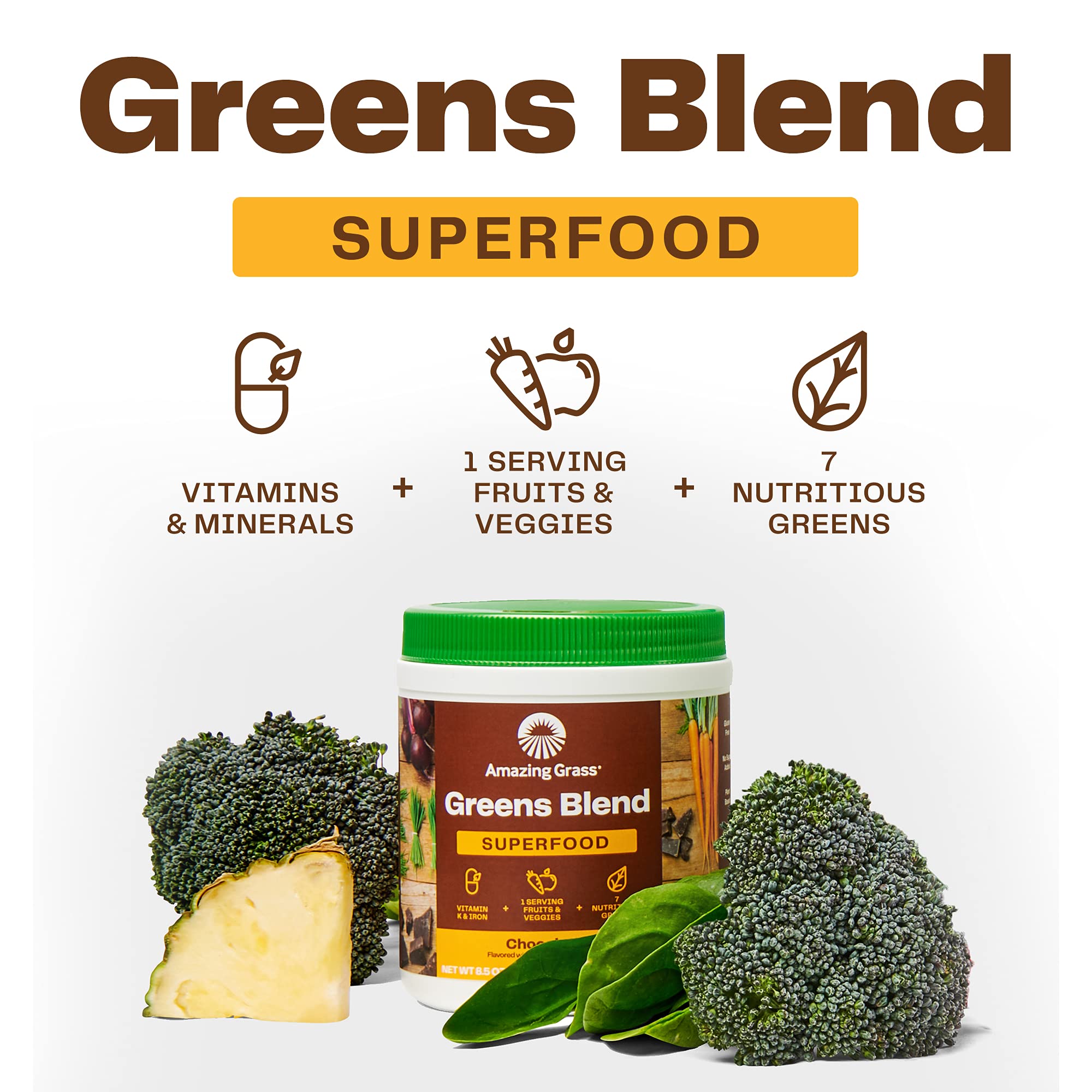 Amazing Grass Greens Blend Superfood: Super Greens Powder Smoothie Amazing GrassUS supplements