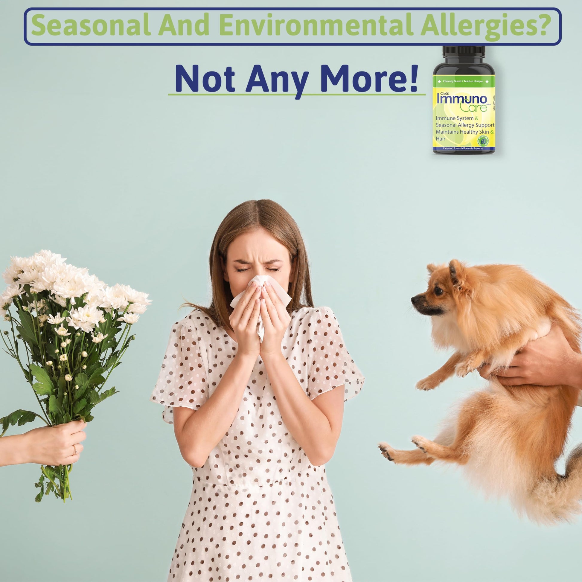 Celt Immunocare 60 v-caps - Potent Seasonal Allergy Blend - Adult Immunity Support - Cholesterol Modulator - Plant Sterols Ultra Strength - 7 Key Immunity Enhancing Ingredients Celt Immuno-CareAu supplements