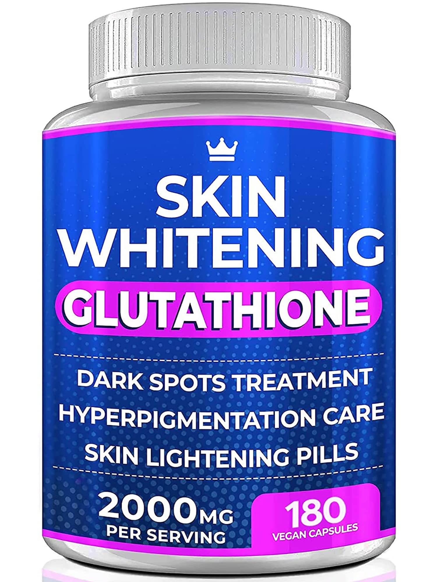 Glutathione Whitening Pills - 180 Capsules 2000mg Glutathione - Effective Skin Lightening NORTHERN CROWN COSMETICSUS supplements