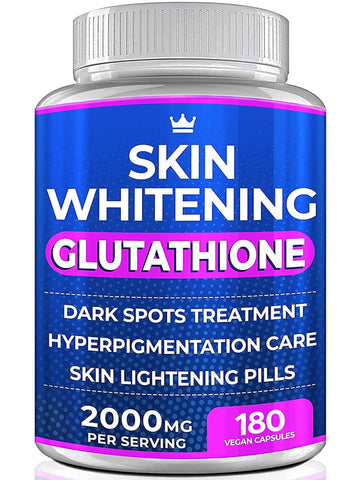 Glutathione Whitening Pills - 180 Capsules 2000mg Glutathione - Effective Skin Lightening NORTHERN CROWN COSMETICSUS supplements
