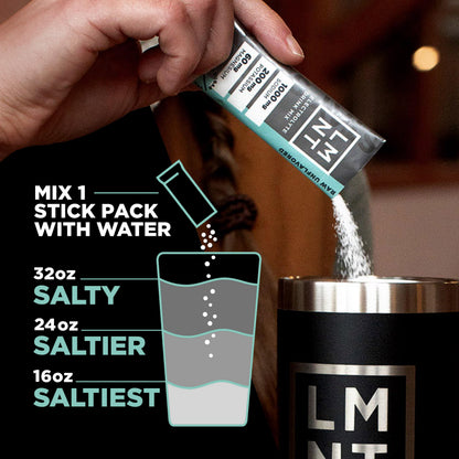 LMNT Zero Sugar Electrolytes - Raw Unflavored Salt | Drink Mix | 30-Count Drink LMNTUS supplements
