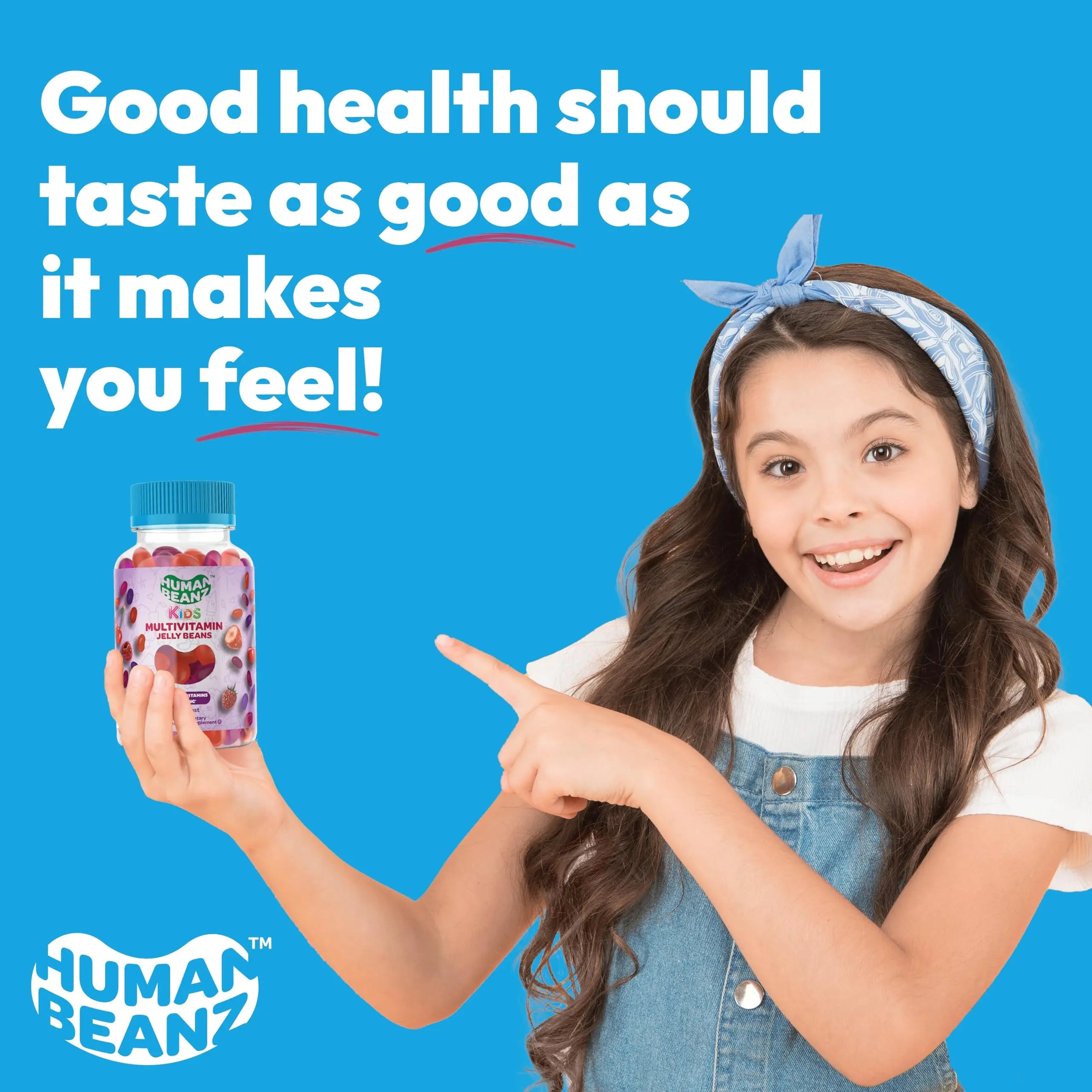 Human Beanz Multivitamin Jelly Bean Gummies with Zinc for Kids, Immune Support Dietary Supplements, Vegetarian, 120 Berry Blast Jelly Beans, Kosher Human BeanzAu supplements