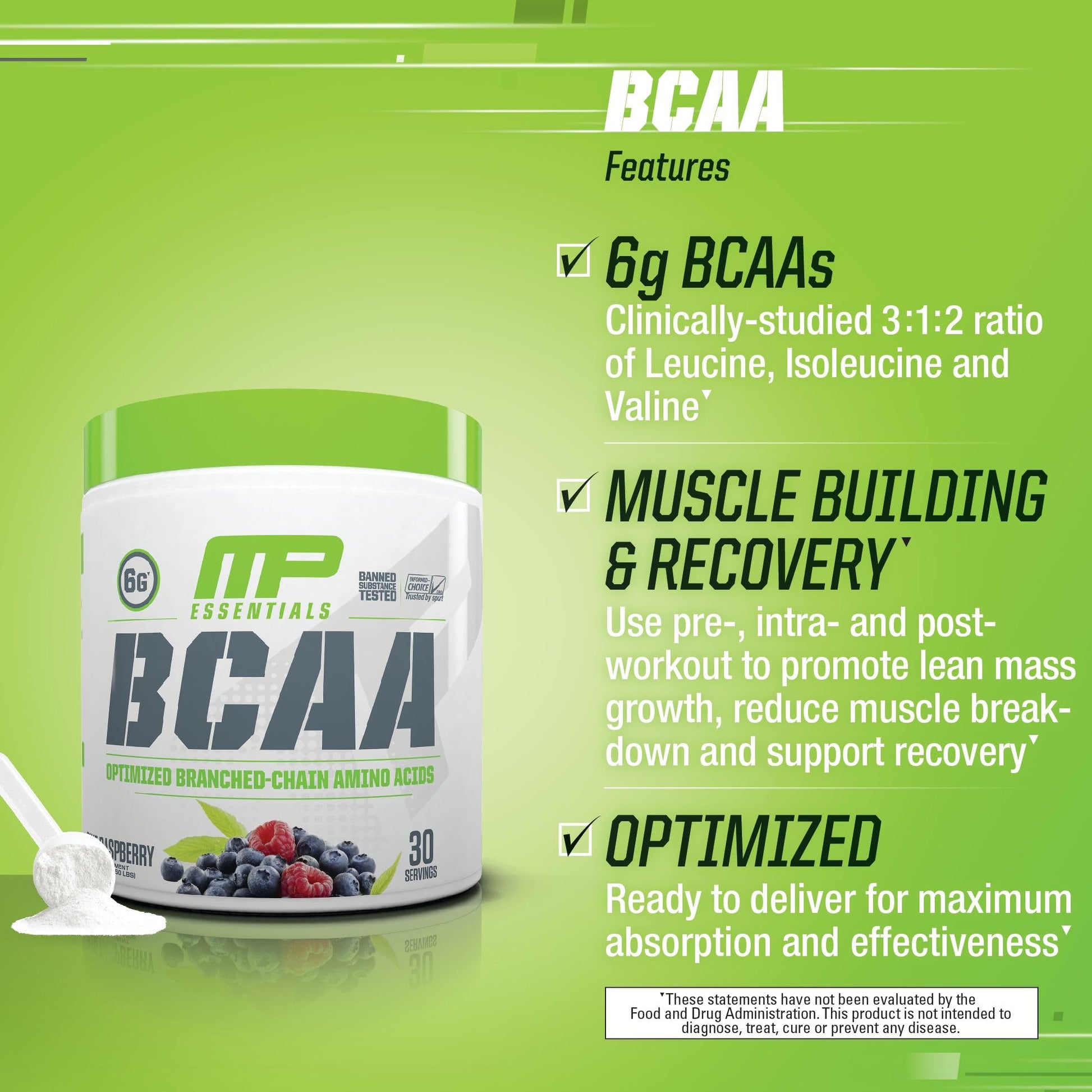 MusclePharm Essentials BCAA Powder, Pre & Post Workout Recovery Drink, Supports Muscle PharmUS supplements