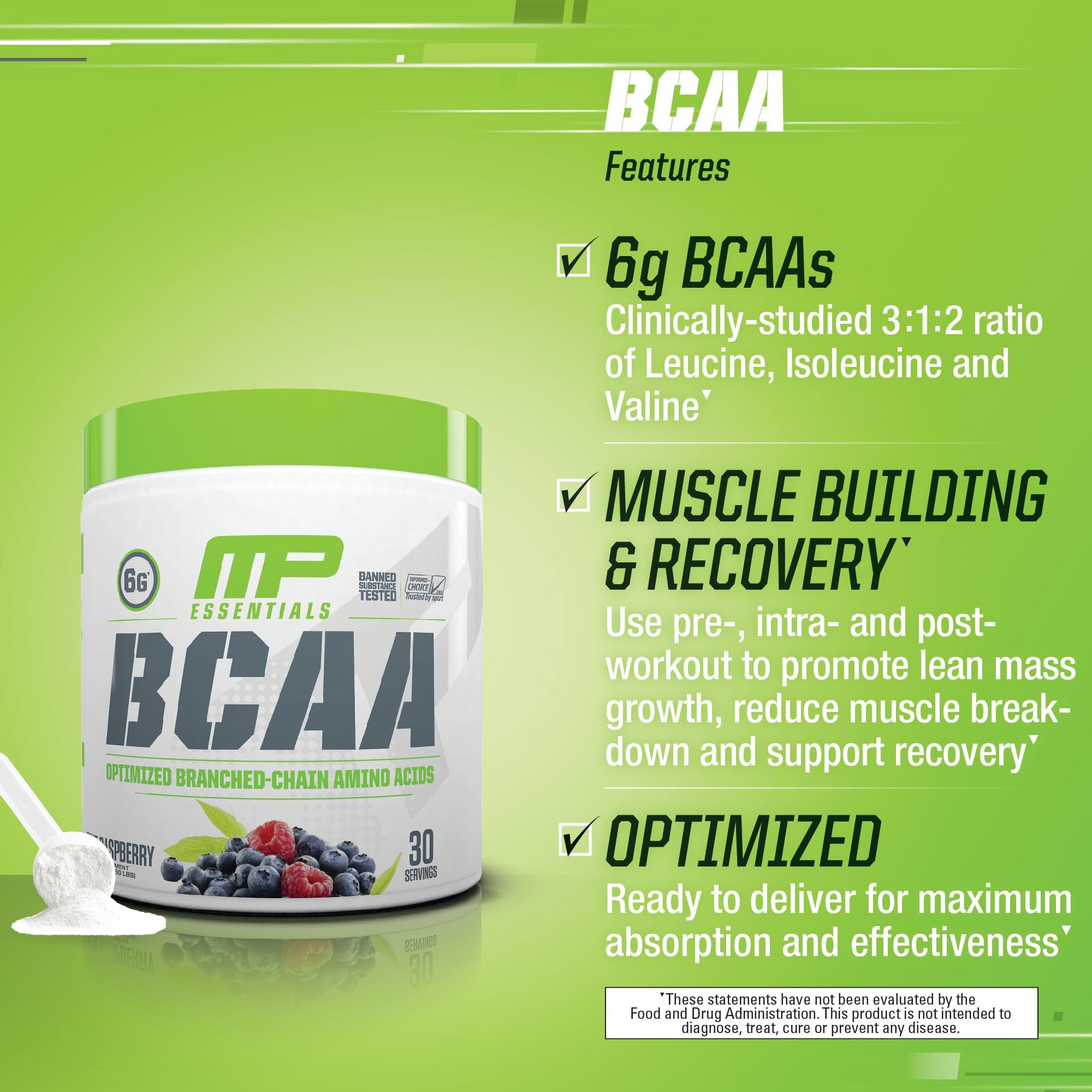 MusclePharm Essentials BCAA Powder, Pre & Post Workout Recovery Drink, Supports Muscle PharmUS supplements
