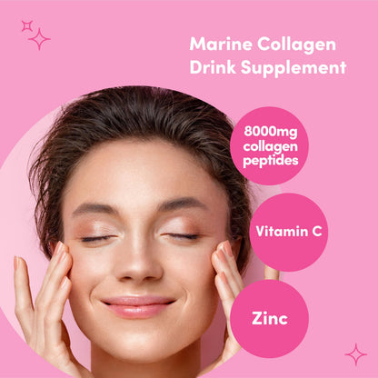 Solv Liquid 8000mg Marine Collagen Peptide Beauty Supplement Gel 14x15ml Sachets High Strength Great Tasting VIT C Biotin SOLVUS supplements