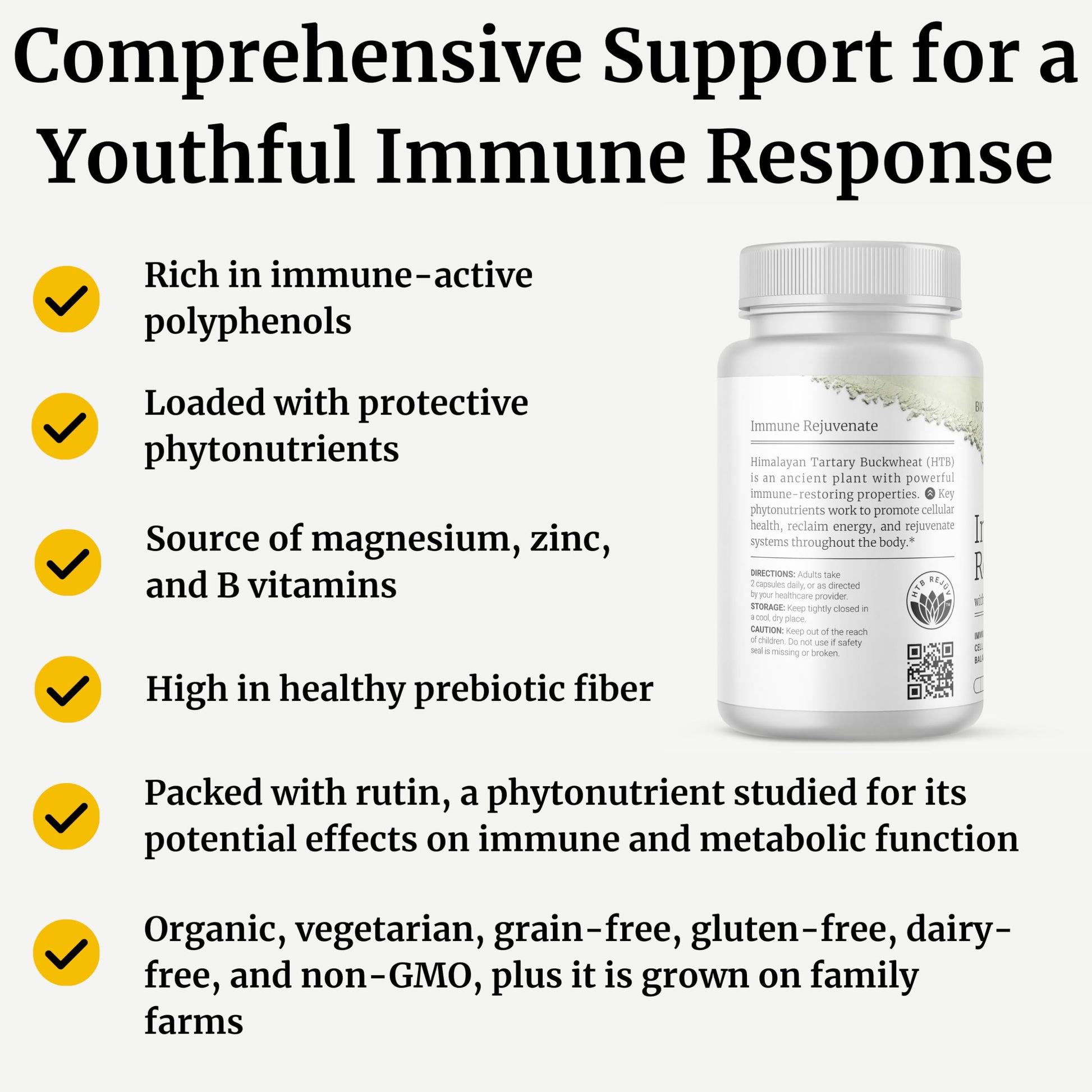 BIG BOLD HEALTH HTB Immune Rejuvenate - Polyphenols Supplement for Immune Support with Himalayan Tartary Buckwheat - Gluten Free, Dairy Free, Non-GMO Formula - 60 Vegetarian Capsules BIG BOLD HEALTHAu supplements
