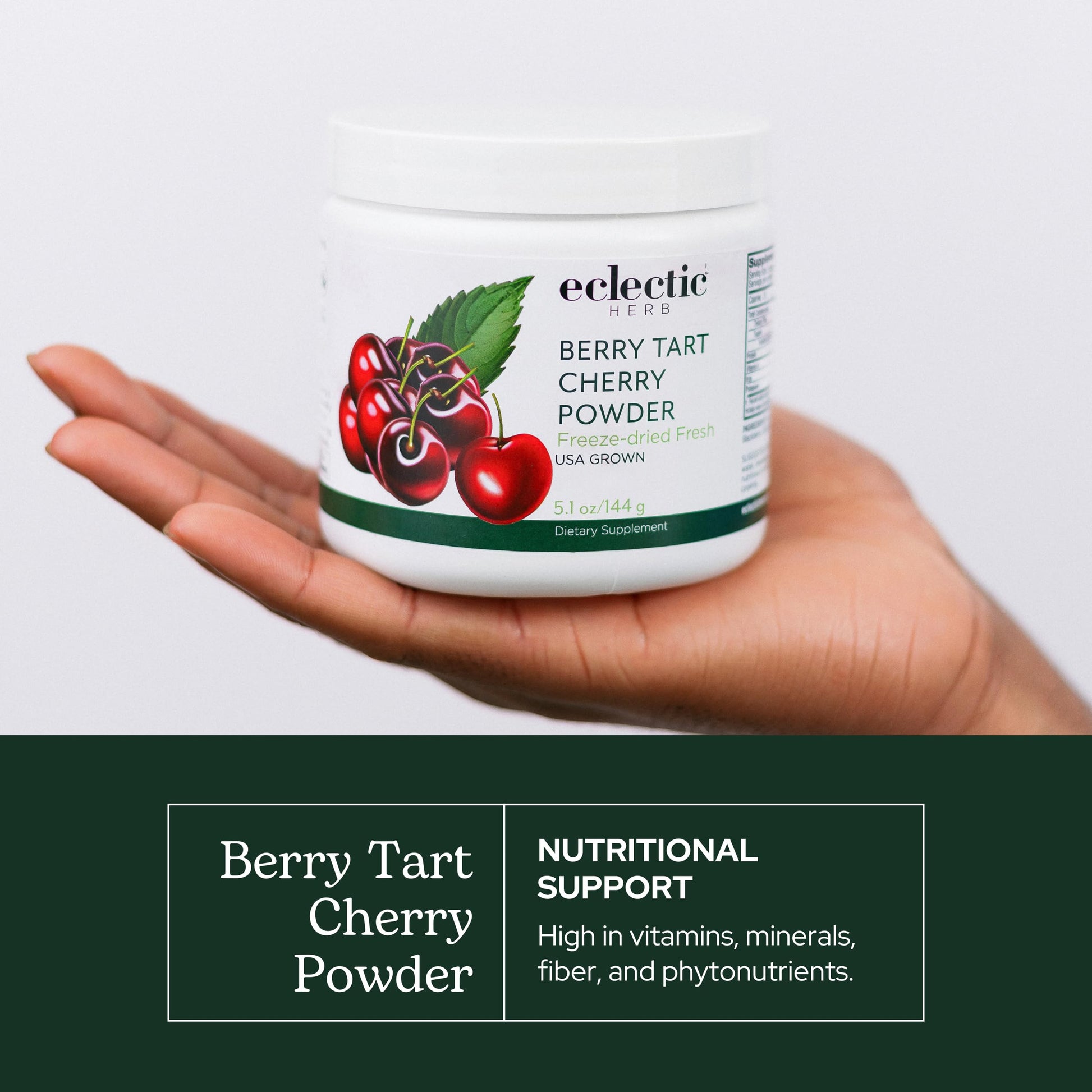 Eclectic Herb - Berry Tart Cherry Powder | Joint Support Supplement | Superfood Vitamin & Mineral Supplement | Freeze Dried, Vegan, Non-GMO, Gluten-Free (5.1 oz | 144 g) ECLECTIC INSTITUTEAu supplements