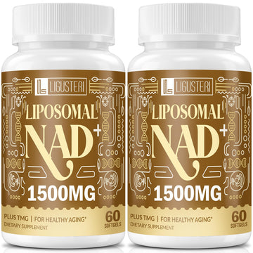 LIGUSTERI 1500 MG Liposomal NAD+, 98%+ Absorption, NAD+ Supplement for Women & Men with TMG, for Aging Defense, Cellular Energy, Heart & Brain Function, Longevity, 120 Softgels LIGUSTERIAu supplements