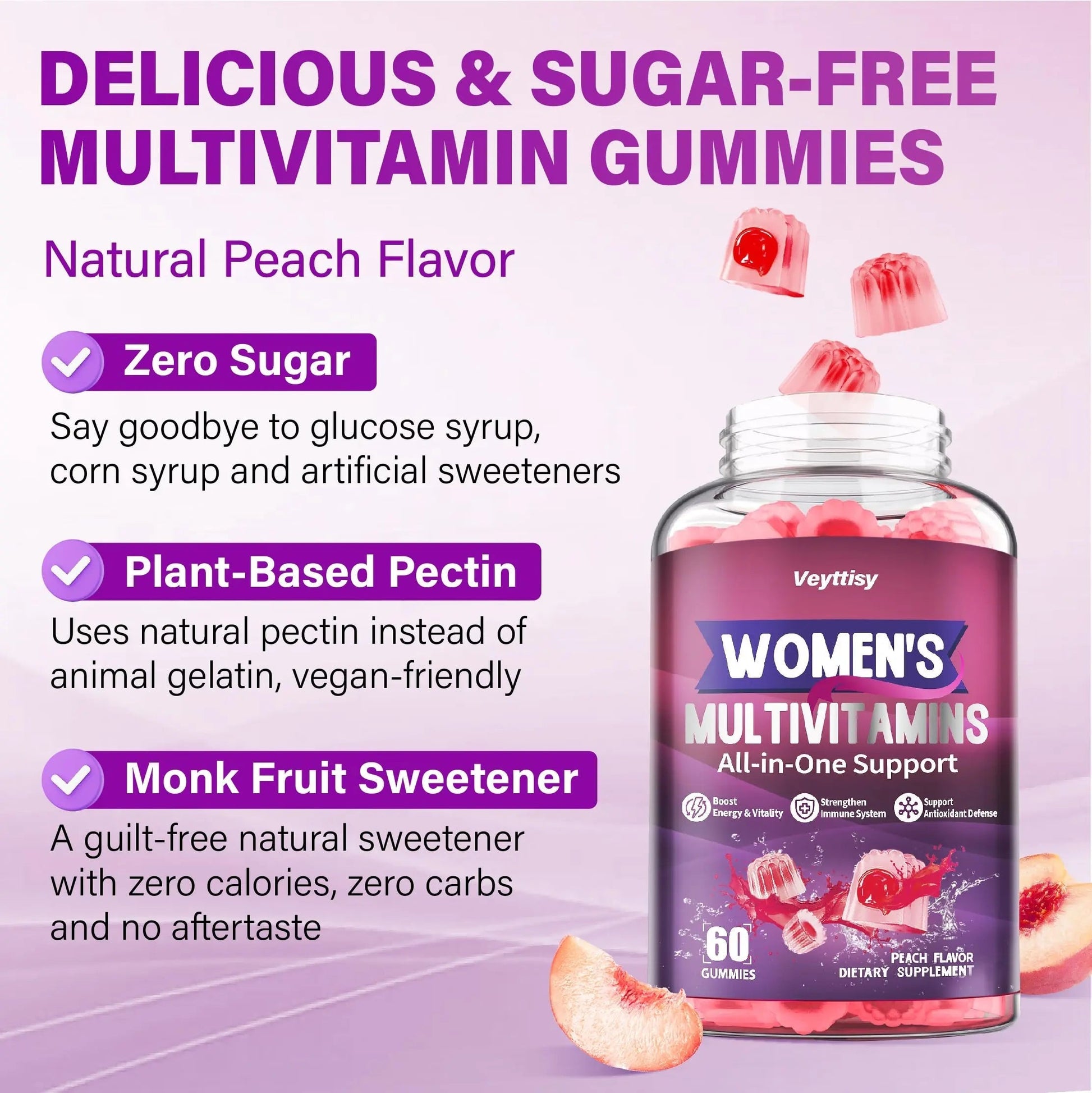 Veyttisy Methylated Multivitamin Gummy for Women - Womens Multivitamin Gummies with Vitamins A C D E, Methylated Folate, Biotin, B Complex VeyttisyAu supplements
