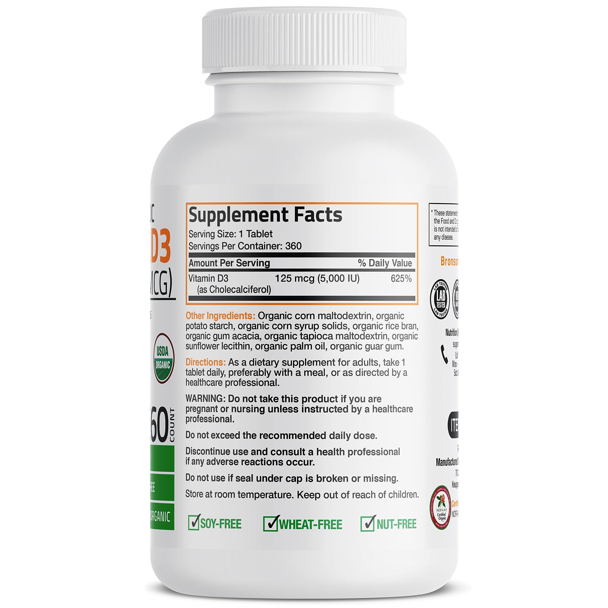 Bronson Vitamin D3 5,000 IU (1 Year Supply) for Immune Support, Healthy Muscle BronsonAu supplements