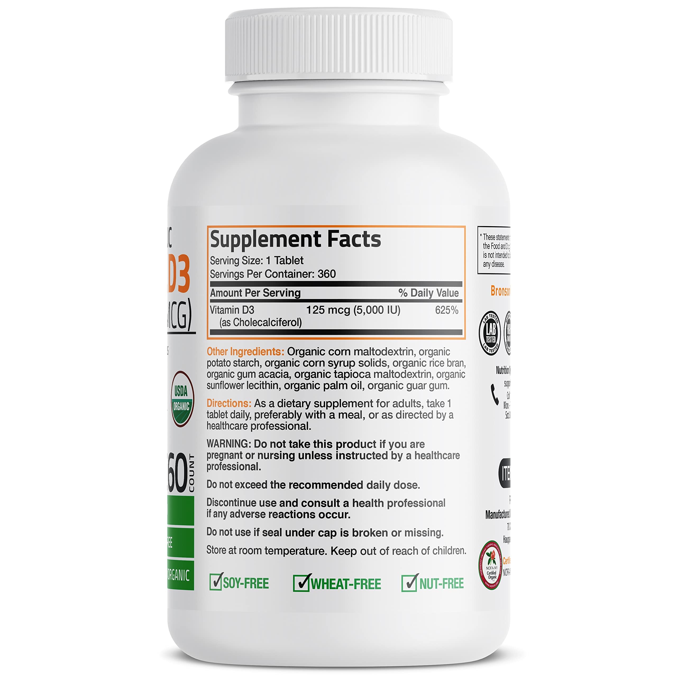 Bronson Vitamin D3 5,000 IU (1 Year Supply) for Immune Support, Healthy Muscle BronsonAu supplements