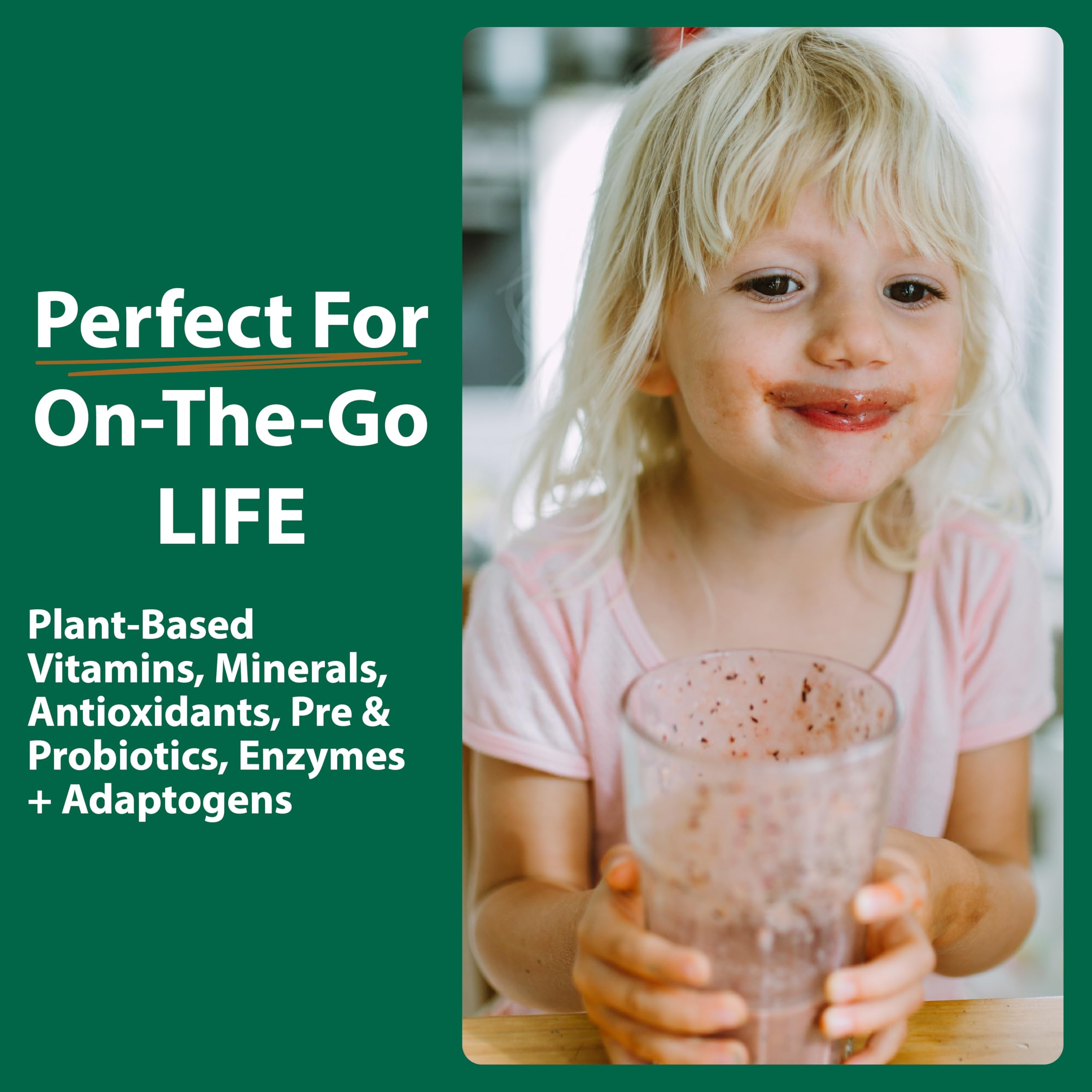 MacroLife Naturals MacroCoco Super Greens Drink, Chocolate Powder Superfood for Kids & Teens - Whole Food Fruit & Vegetable Multi-Vitamins Probiotics Digestive Enzymes & Fiber Supplement - 32 Servings MacroLife NaturalsAu supplements