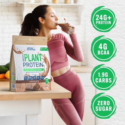 Applied Nutrition Plant Protein Powder – Critical Plant Vegan Protein Shake with SOYA, Pea, Brown Rice Proteins Applied NutritionUS supplements