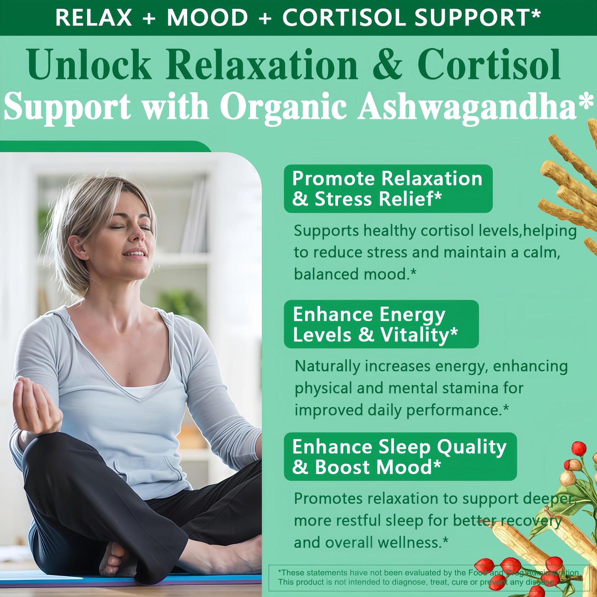 Organic Ashwagandha Drops,High Absorption Ashwagandha Extract Tincture for Stress Relief,Relaxation,Cortisol Support,Ashwagandha for Women & Men with Magnesium,L Theanine,Black Seed Oil,Vegan,Non-GMO HZZYPLANTAu supplements