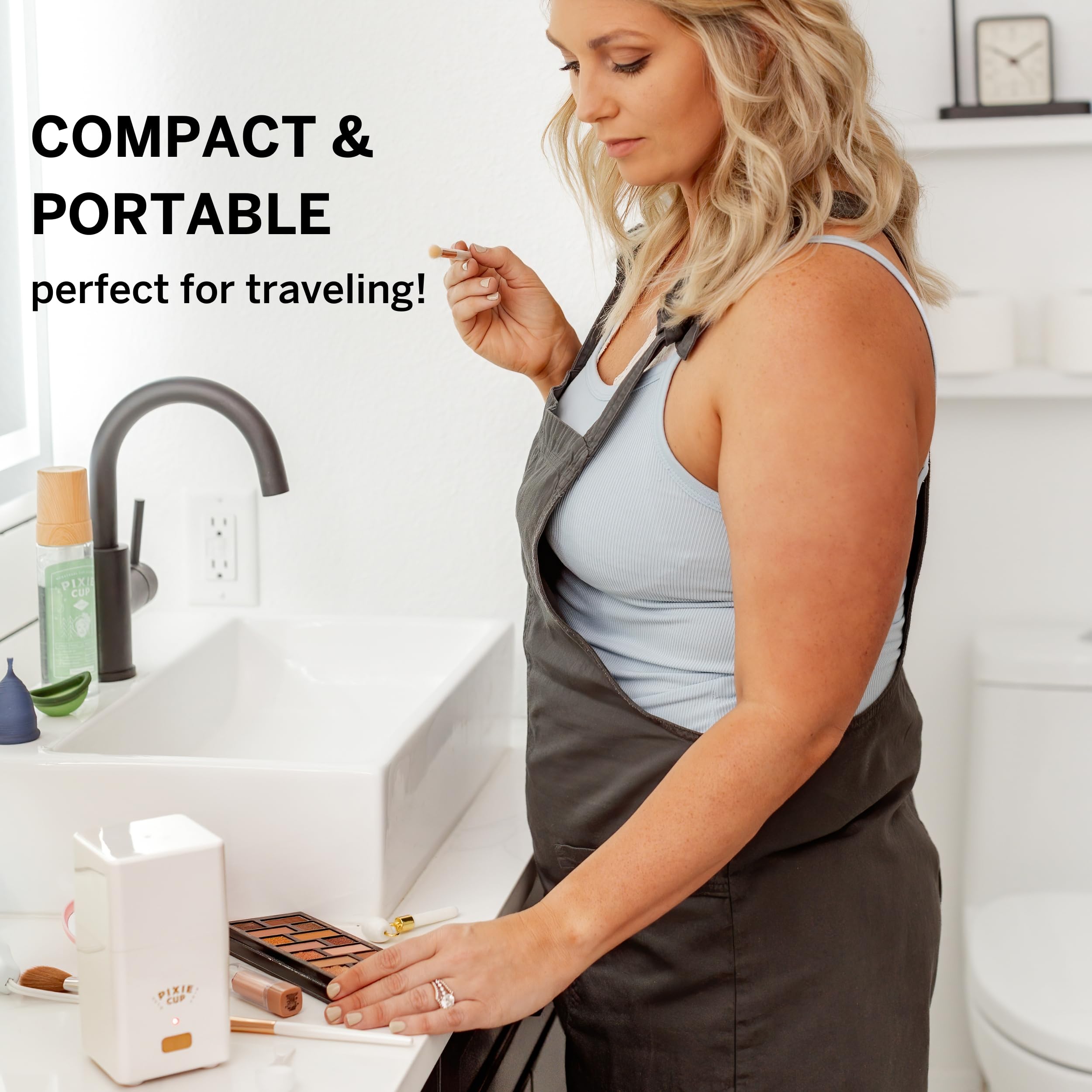 Pixie Menstrual Cup Sterilizer Cleaner Machine - The Only Hinged Lid Steamer & Drying Stand Pixie CupAu supplements
