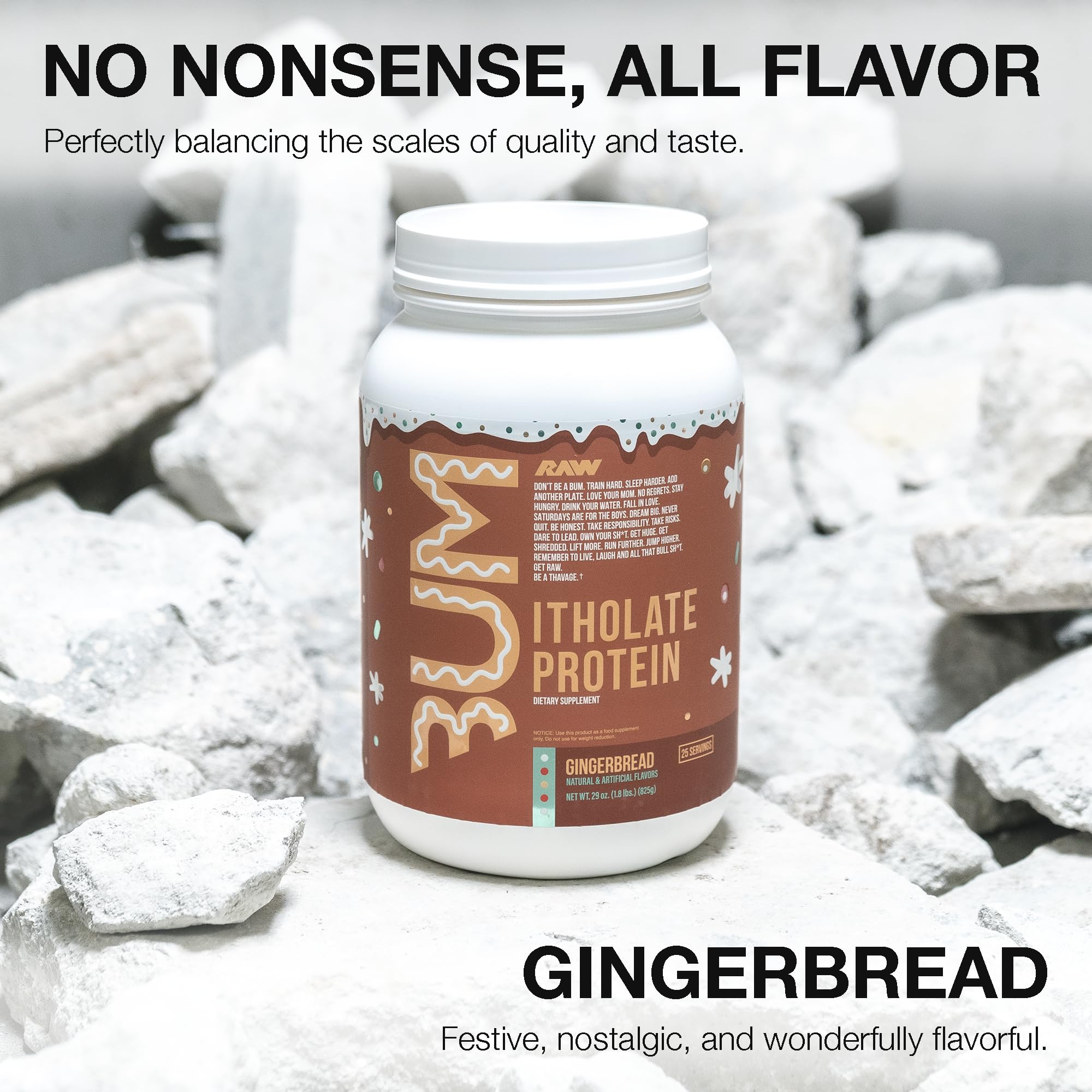 RAW Whey Isolate Protein Powder, Gingerbread (CBUM Itholate Protein) - 100% Grass RAWUS supplements
