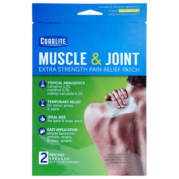 Coralite Pain Relieving Patch - Extra Strength Joint & Muscle Pain Relief Patches for Back Pain, Muscle Soreness and Joint Pain, 2 Patches Per Pack (24 Pack) CoraliteAu supplements