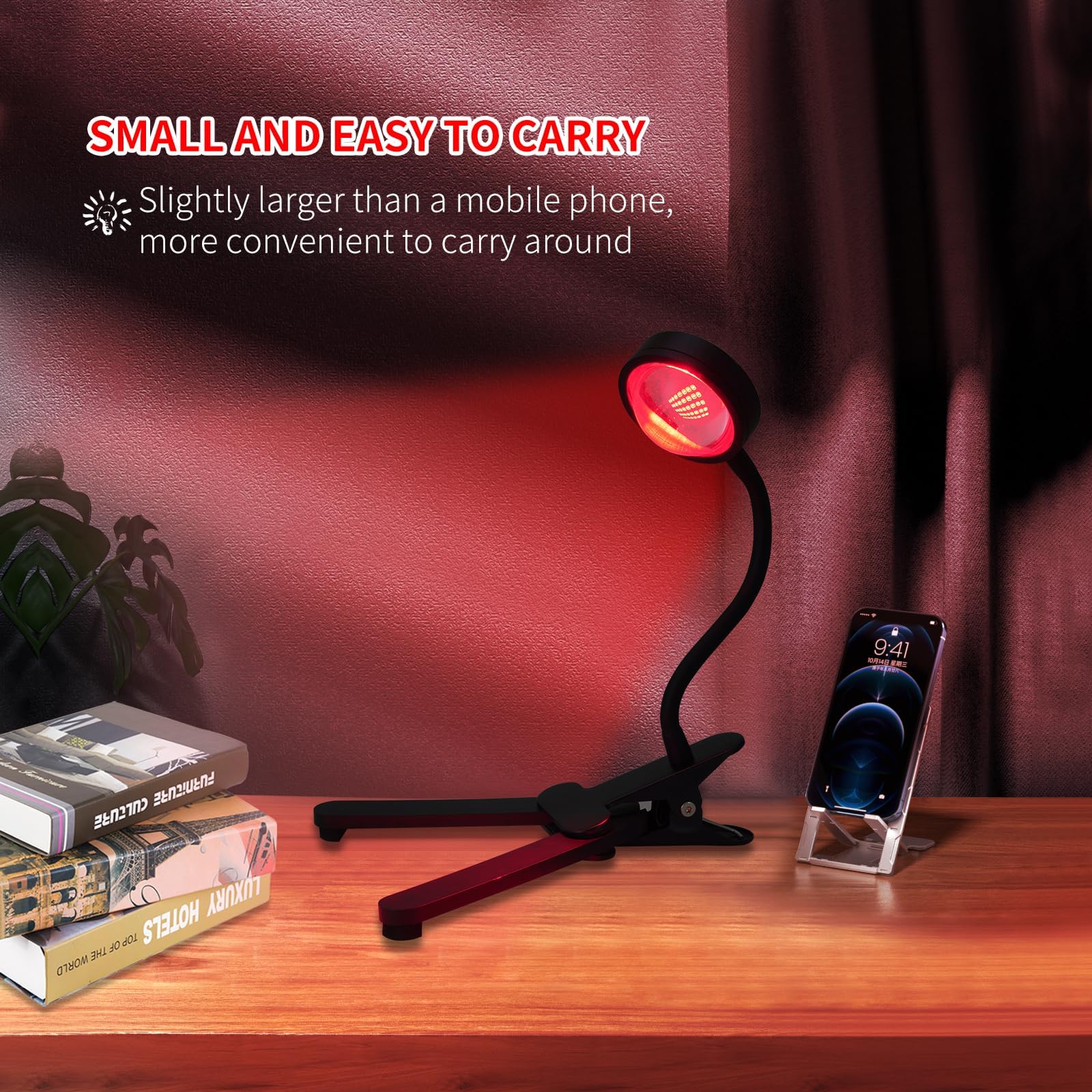 WTINTELL Red Light Therapy for Face, 660nm LED Red Light Therapy Light with Clip, Suitable WTINTELLAu supplements