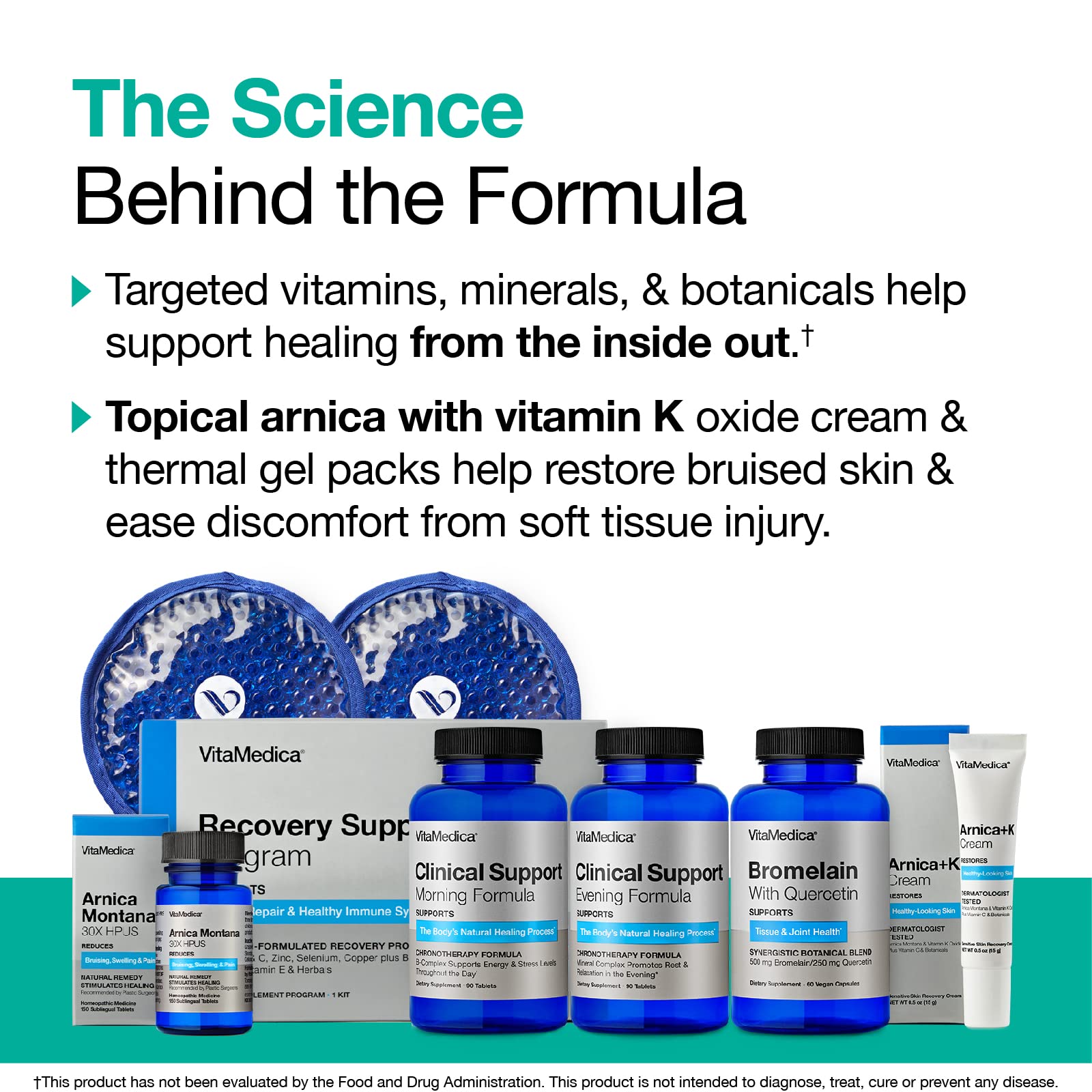 VitaMedica | Ultimate Recovery Bundle | Surgery Prep | Wound Healing | Supplements | Arnica K Oxide Cream | Hot Cold Packs | 30 Day Supply | Arnica Montana | Bromelain | Vitamin A | B Complex VitaMedicaAu supplements