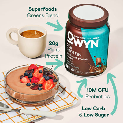 OWYN Only What You Need Vegan Protein Powder, 20g Plant Based Protein, Probiotics OWYN Only What You NeedUS supplements