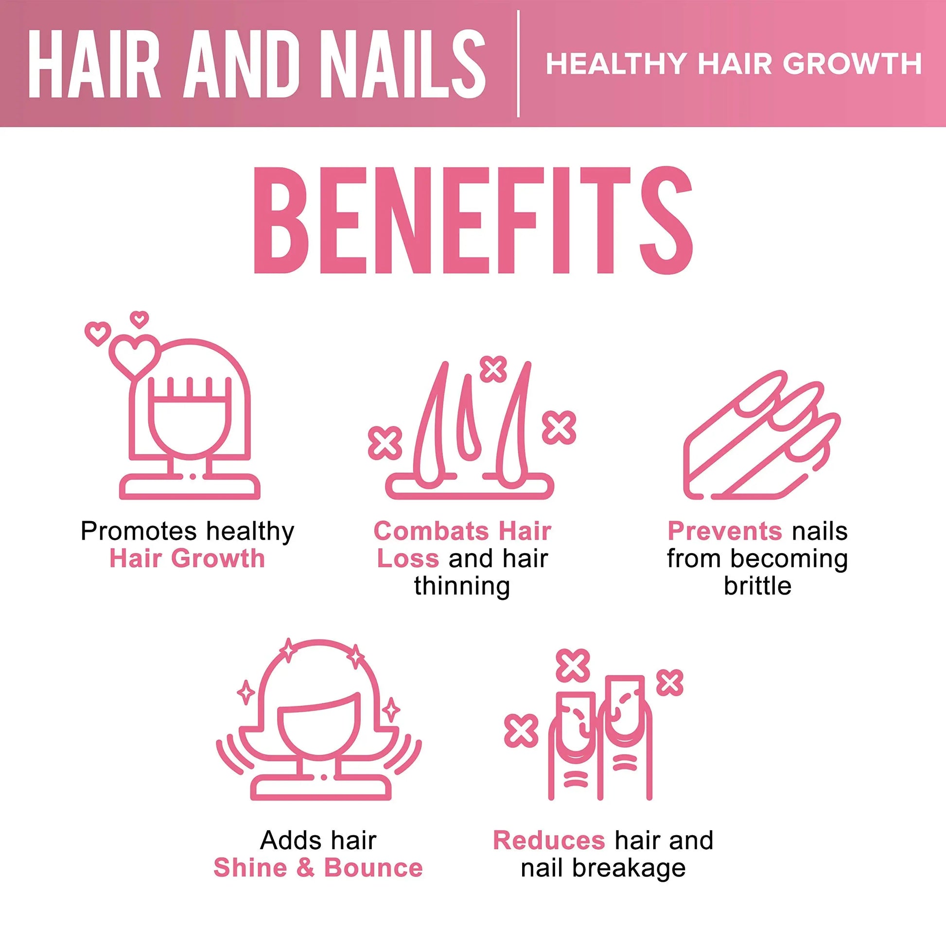 OPTML Hair and Nail Vitamins for Hair Growth and Thickness, Biotin-Infused Hair Pills, Hair Vitamins for Faster Hair Growth and Healthy Nails, for Women and Men, 60 Capsules OPTMLAu supplements