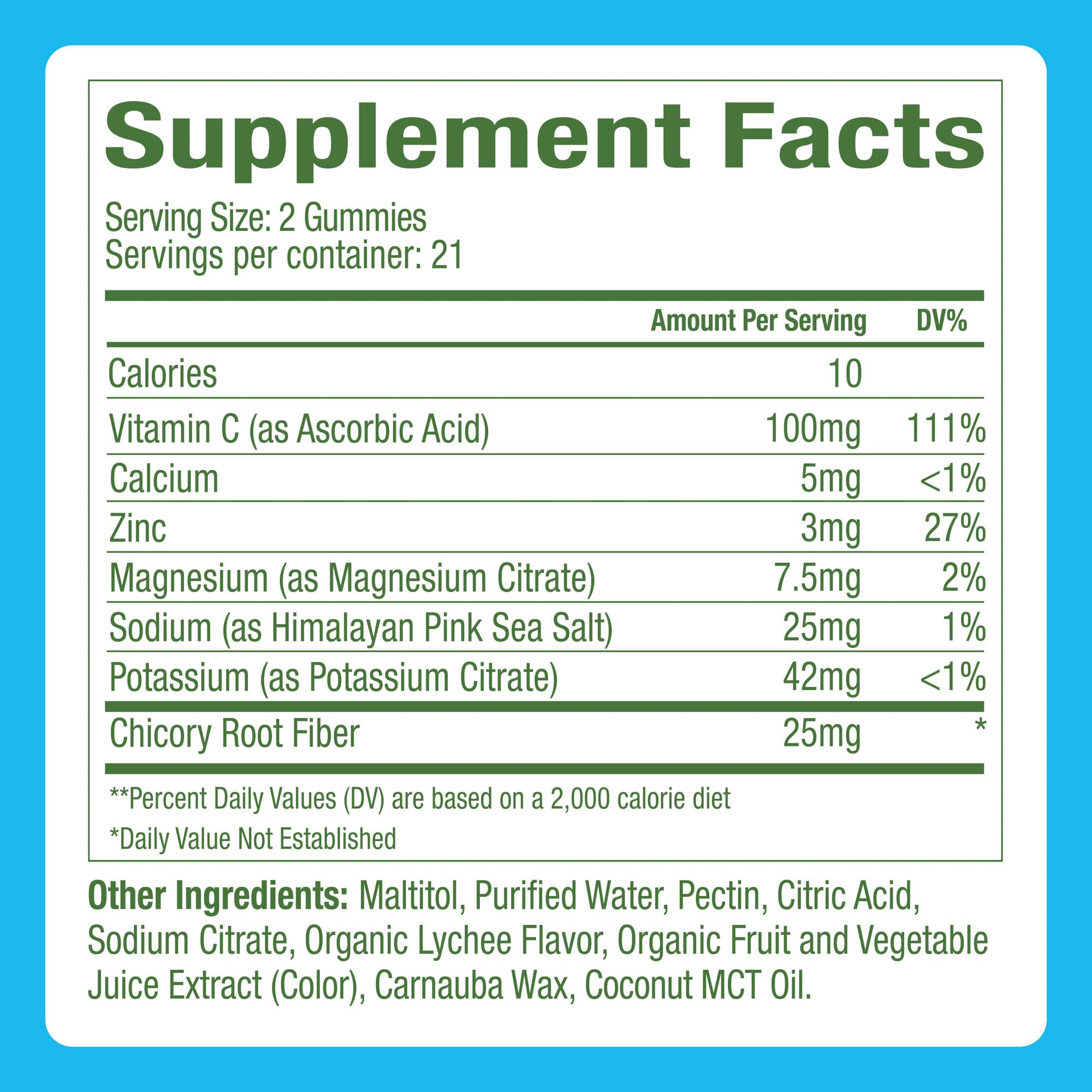 Plant People WonderHydrate Electrolyte Gummies – Vegan Hydration Supplement with Magnesium, Potassium, Zinc, Vitamin C & Himalayan Sea Salt – Zero Sugar Lychee (42 Count) Plant PeopleAu supplements