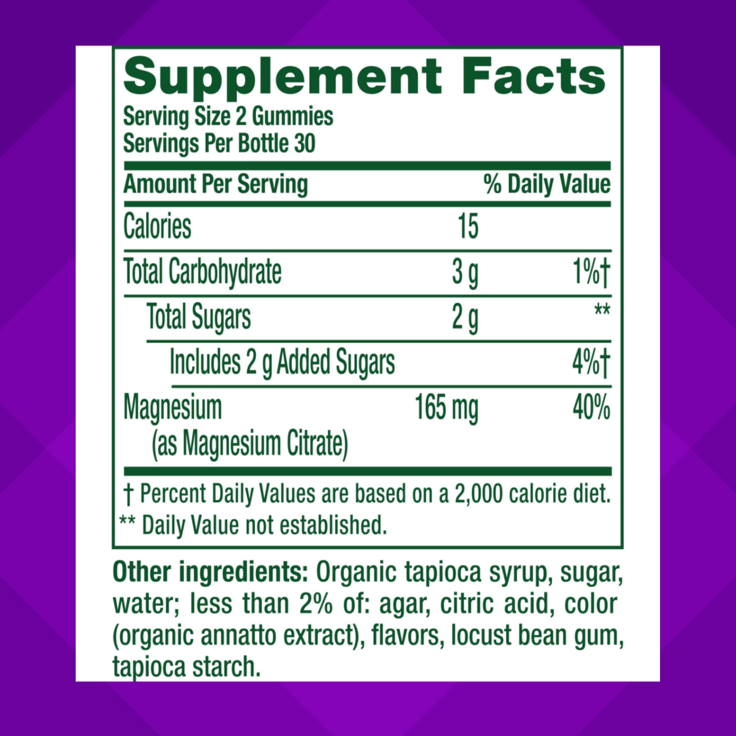 vitafusion Magnesium Gummy Supplement, Bring calm to your vitamin routine, Tropical Citrus Flavor, 60 Gummies VitafusionAu supplements
