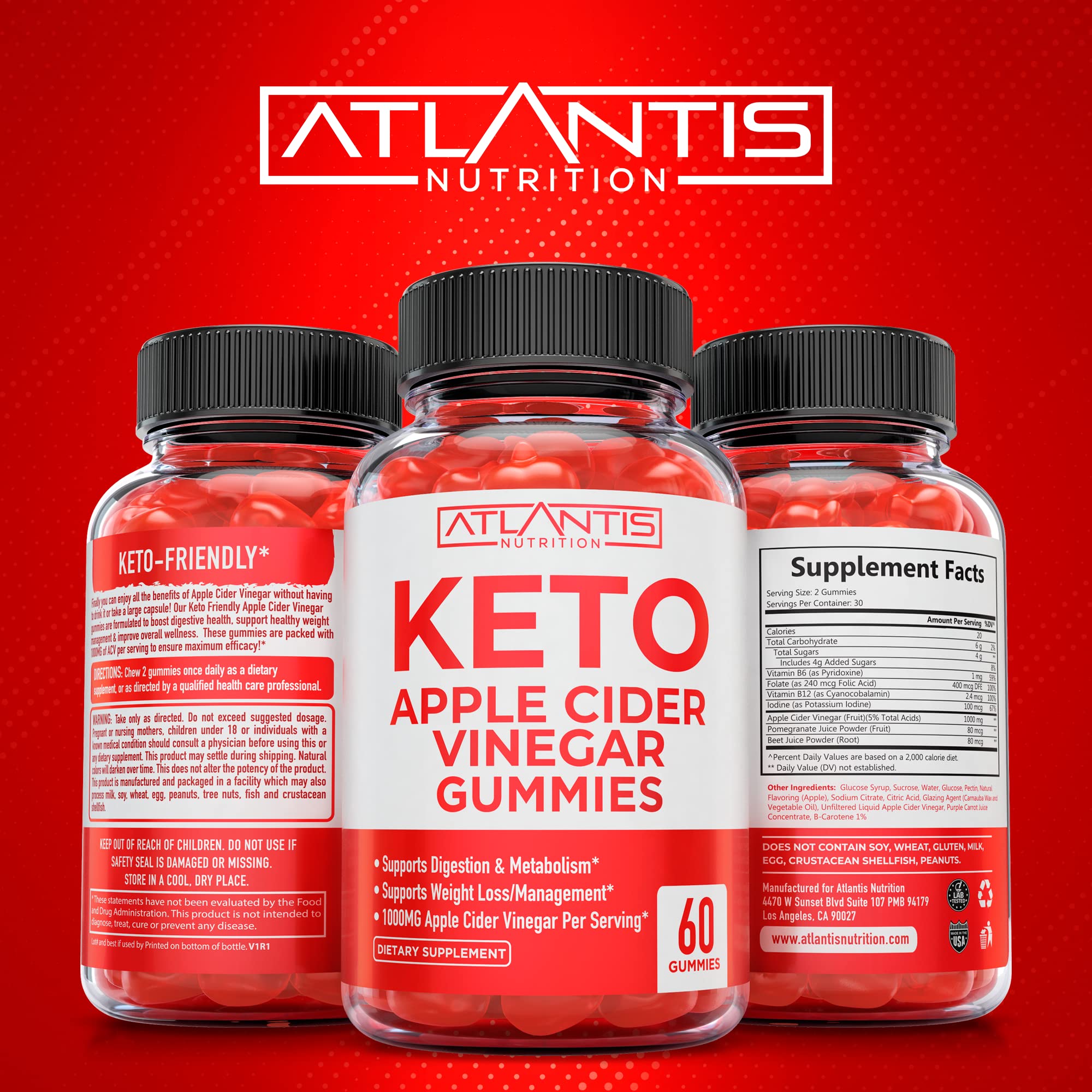 Keto ACV Gummies for Weight Loss - Apple Cider Vinegar Keto ACV Gummies Formulated Atlantis NutritionAu supplements