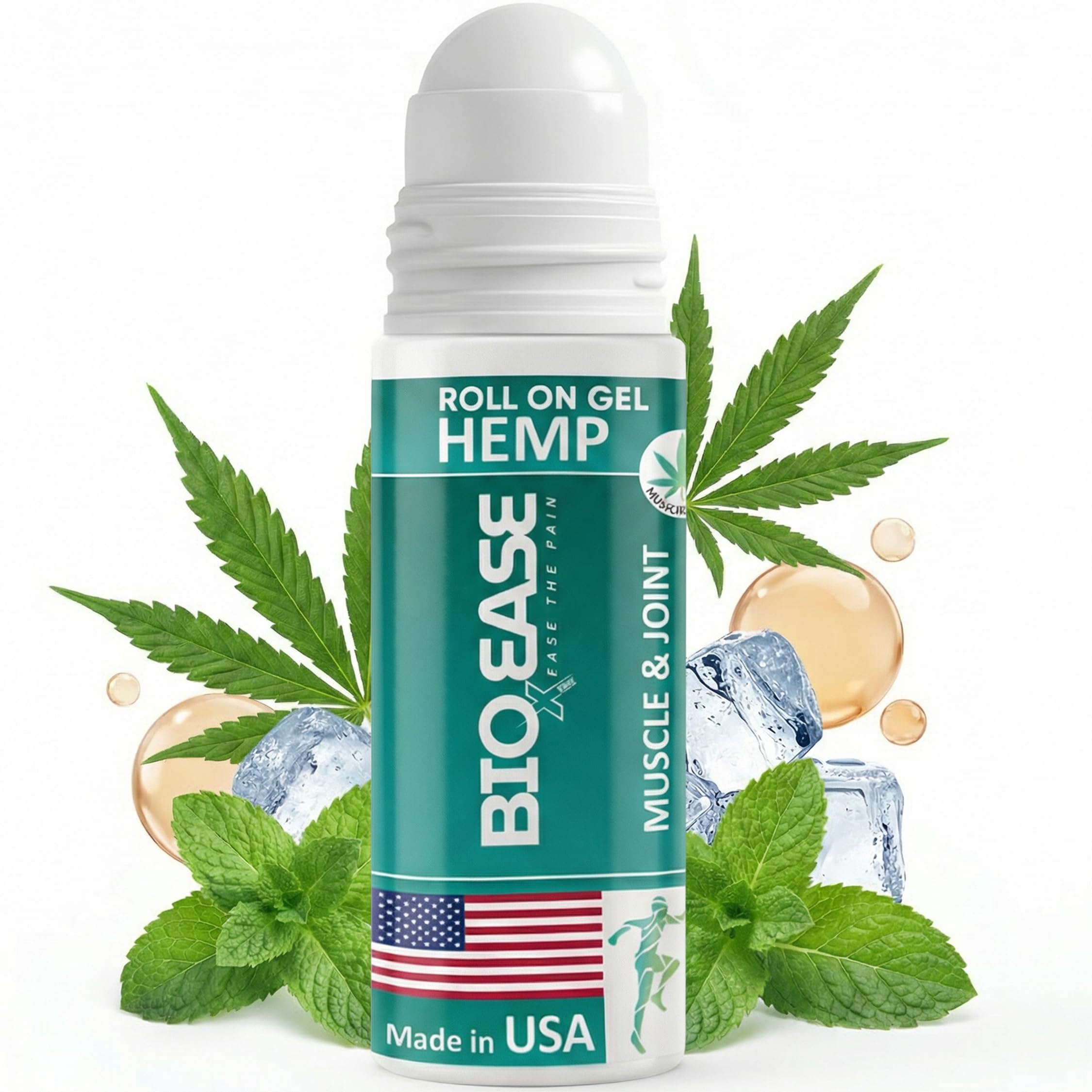 BioXPressEase Fast-Acting Hemp Pain Relief Roll On - Highly Effective, Cool & Topical Pain Relief Extra Strength for Muscle, Joint, & Back – Easy Roll On Maximum Strength - Made in USA BIOXPRESSEASEAu supplements
