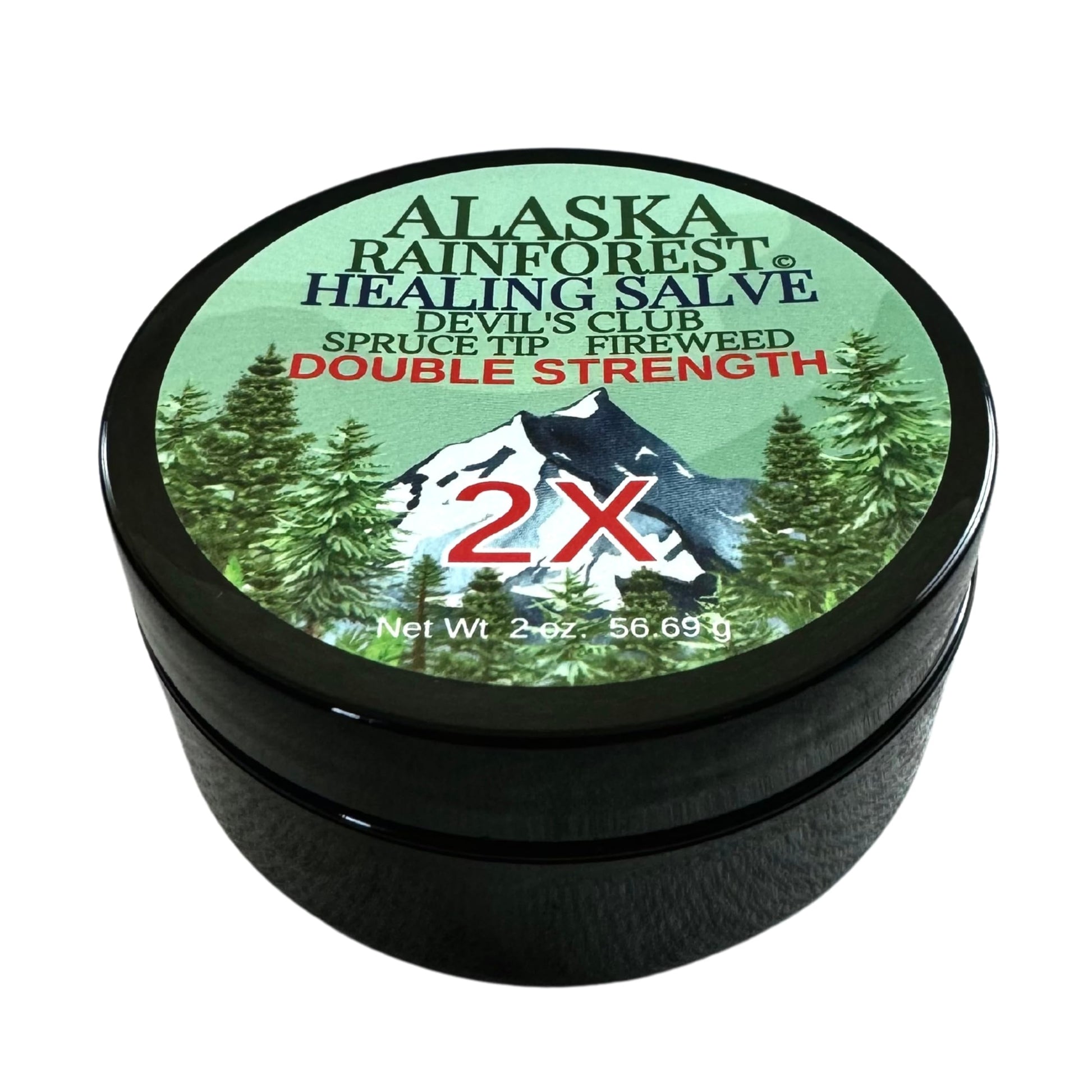 Snowy Summit Alaska Rainforest 2X Salve - Salve for Dry Skin & Joint Relief - Natural Super Salve for Soothing Skin with Gentle Aroma - Body & Hand Salve - Muscle Rub with Alaskan Devil’s Club Oil Snowy SummitAu supplements