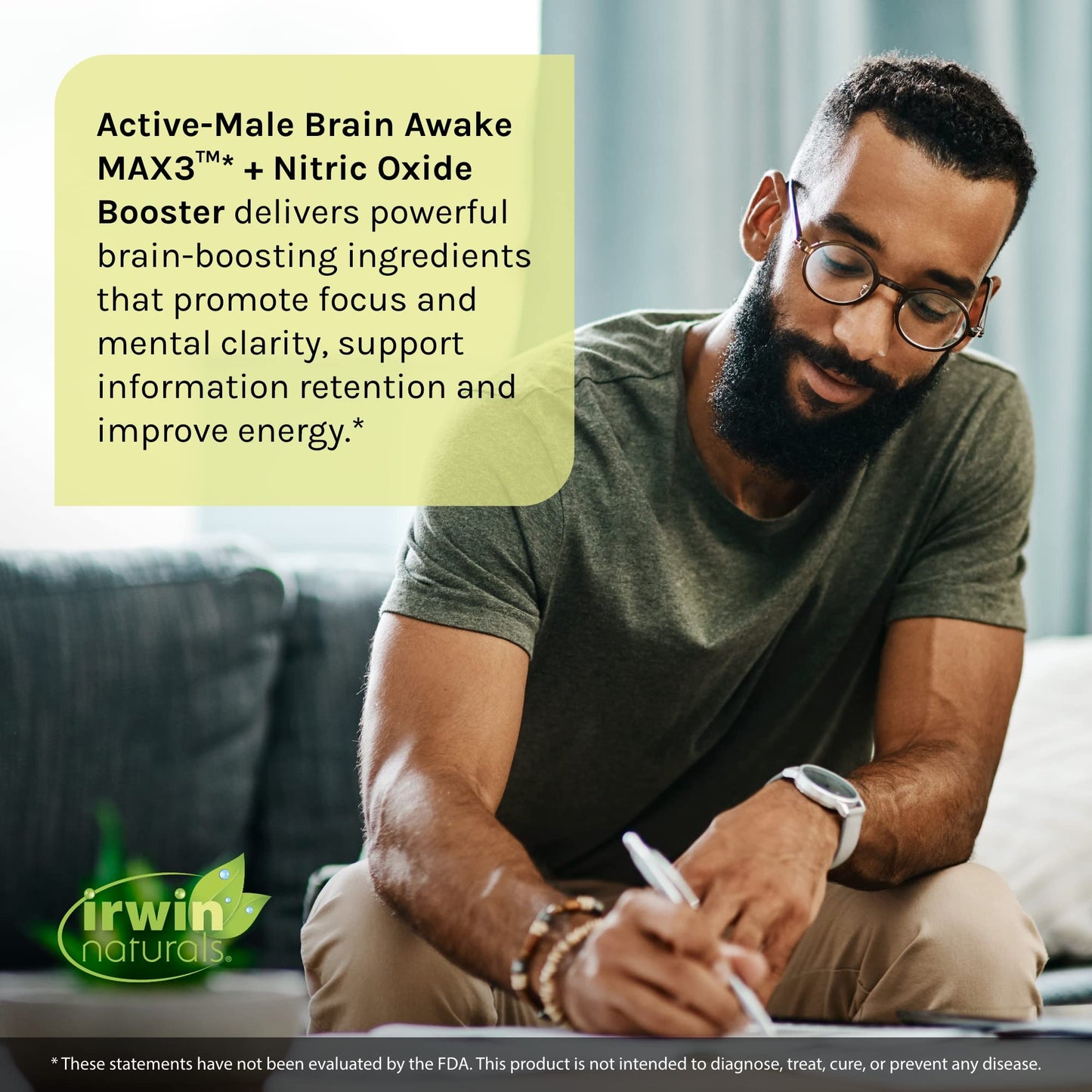 Irwin Naturals Brain Awake Max3 + Nitric Oxide Booster 60 Count Irwin NaturalsUS supplements